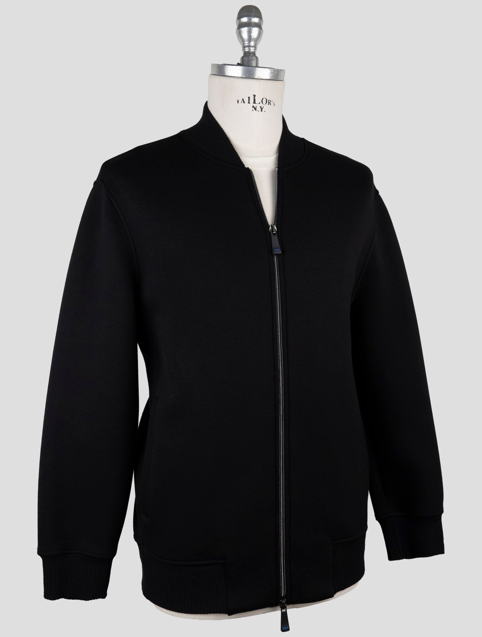 Kiton Knt Black Viscose Ea Coat