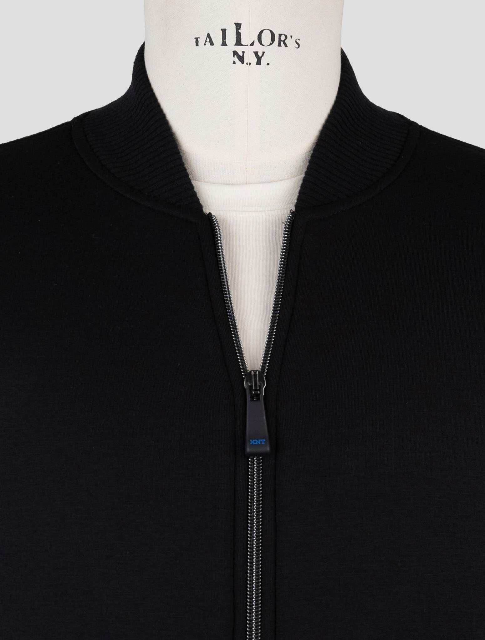 Kiton Knt Black Viscose Ea Coat