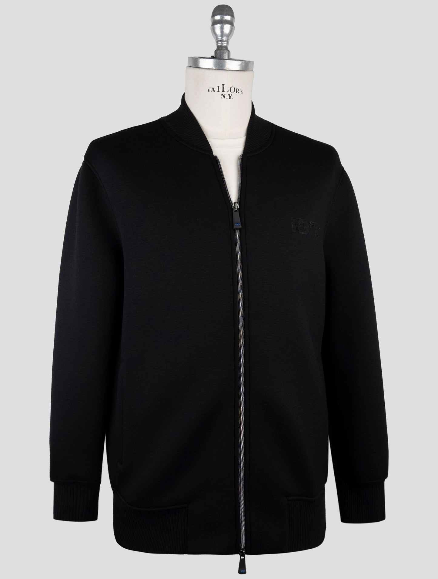 Kiton Knt Black Viscose Ea Coat