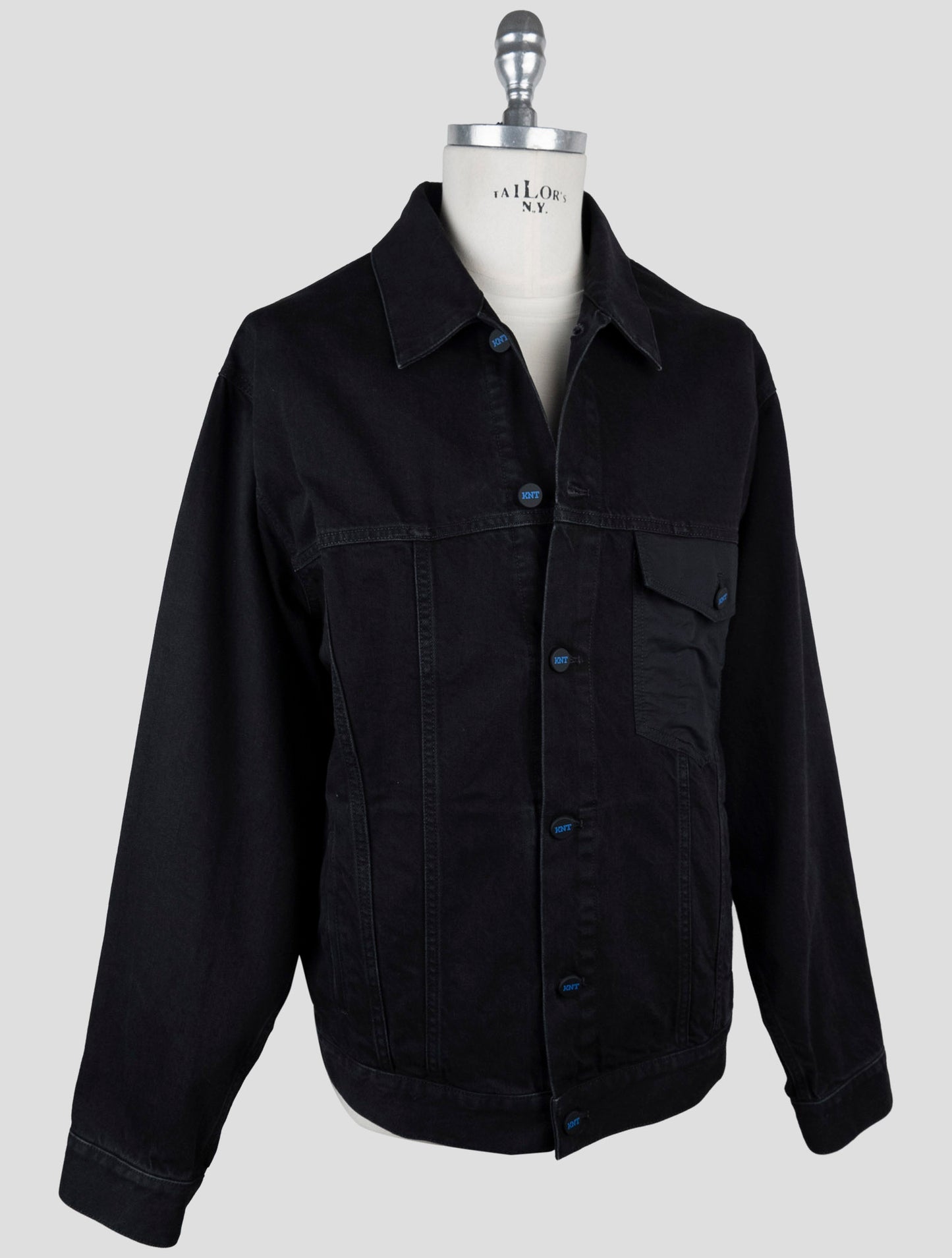 Kiton Knt Black Cotton Ea Coat