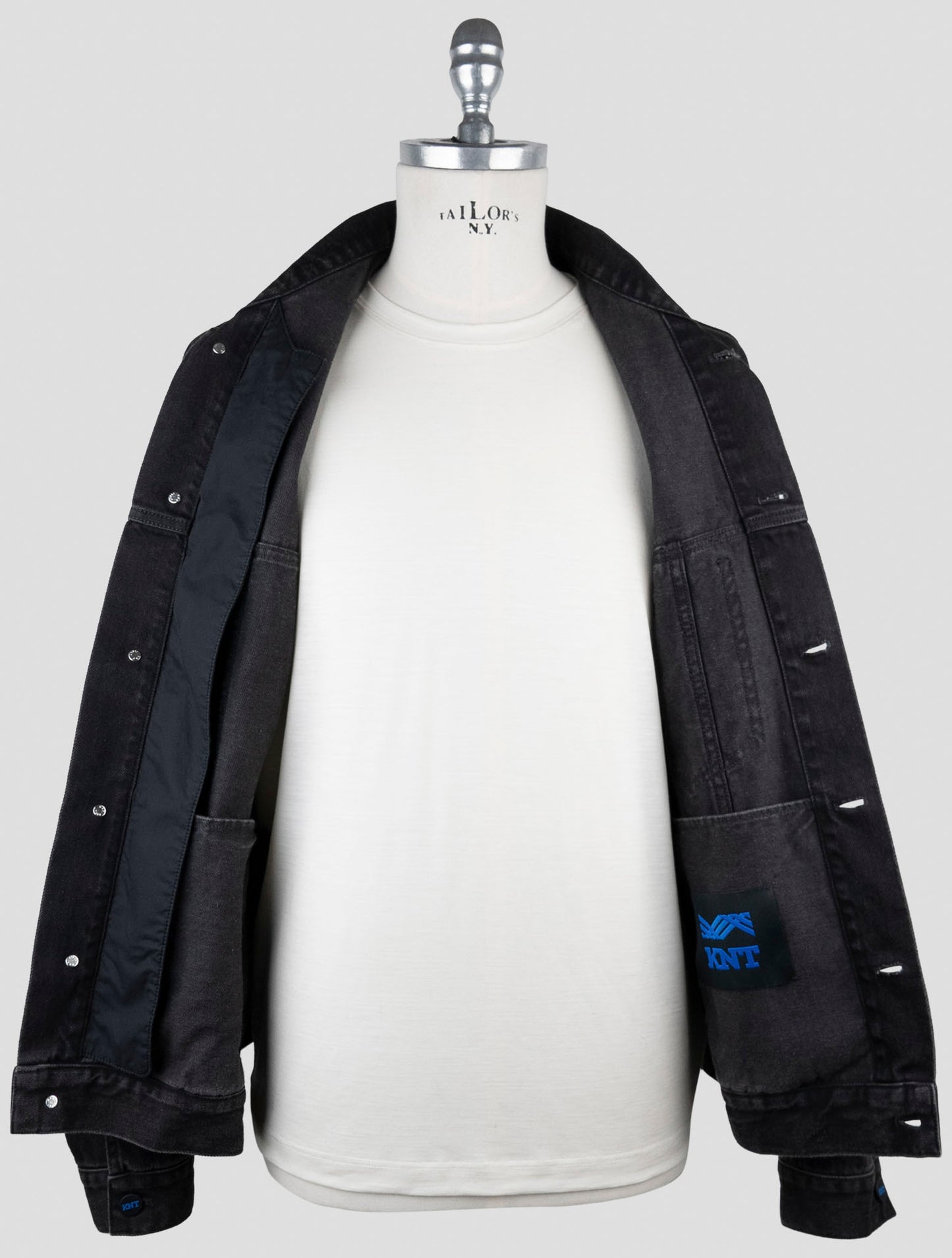 Kiton Knt Black Cotton Ea Coat