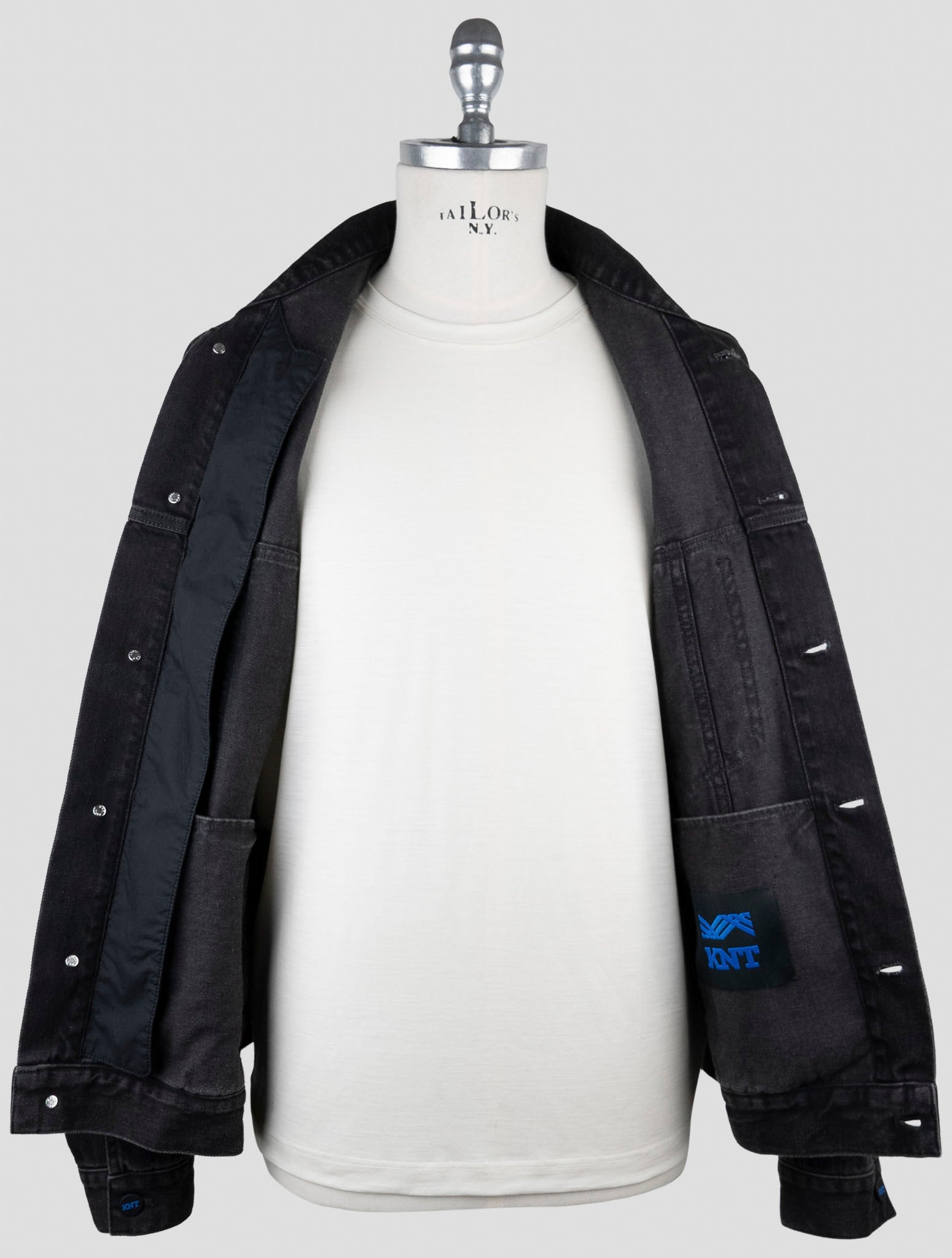 Kiton Knt Black Cotton Ea Coat