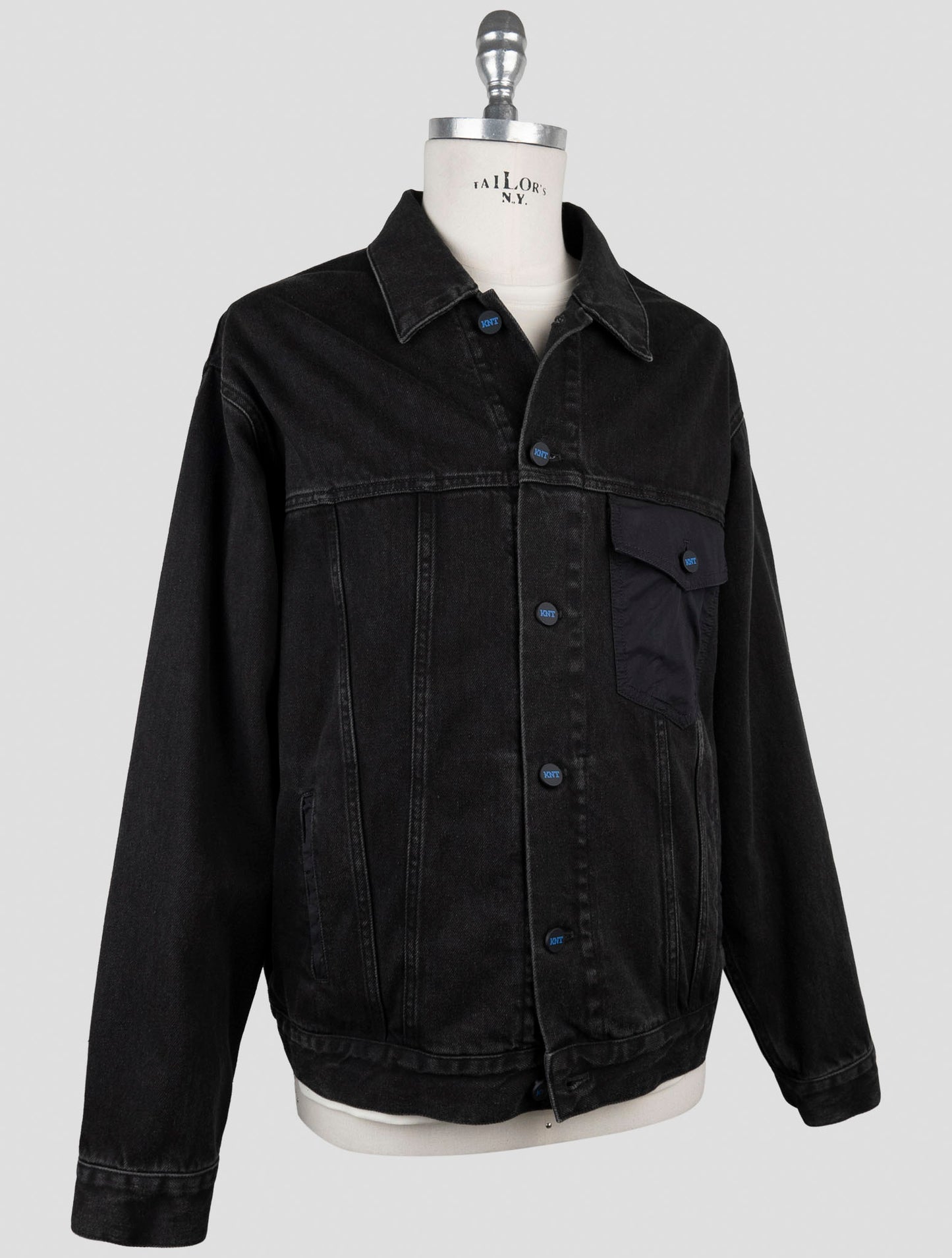 Kiton Knt Black Cotton Ea Coat