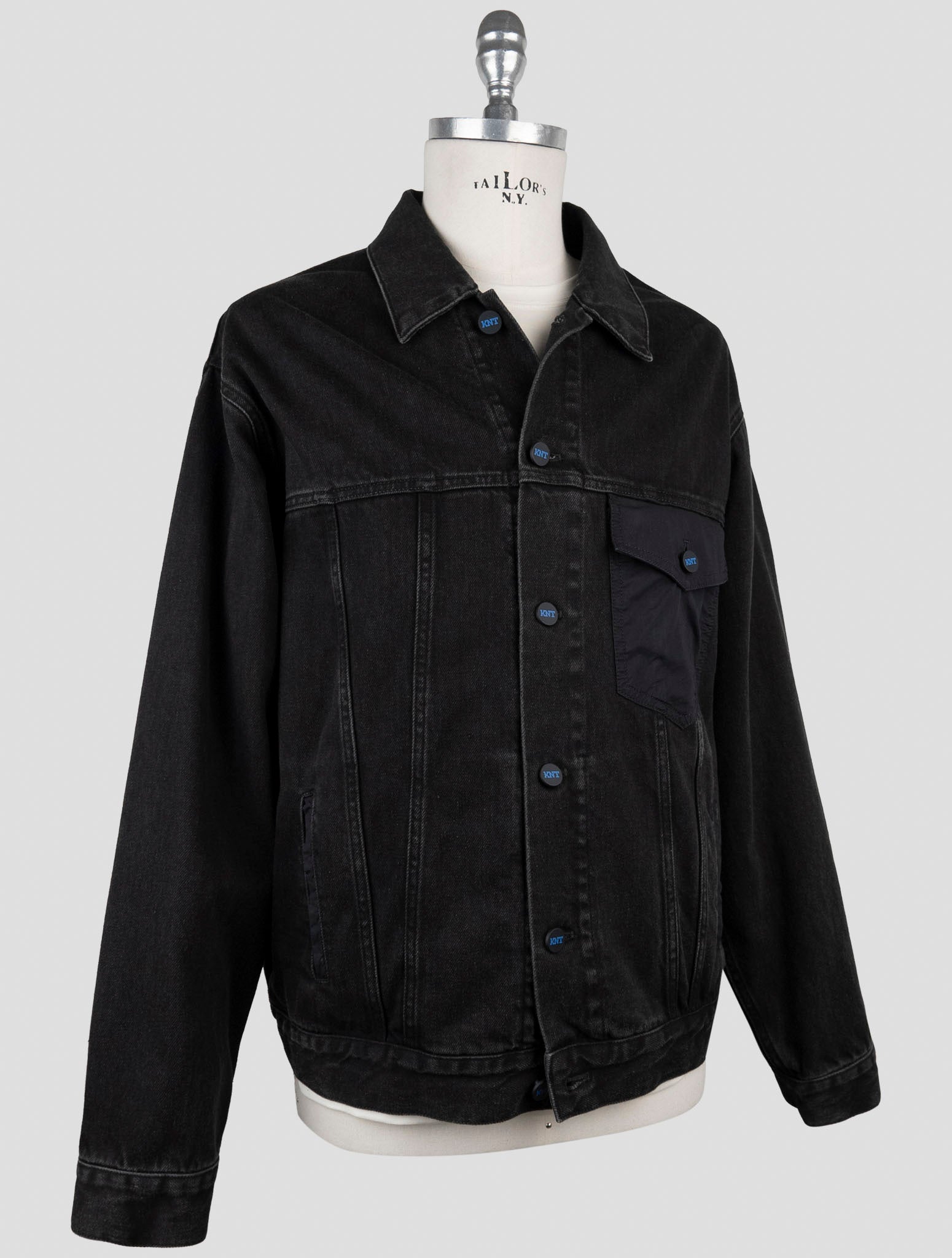 Kiton Knt Black Cotton Ea Coat