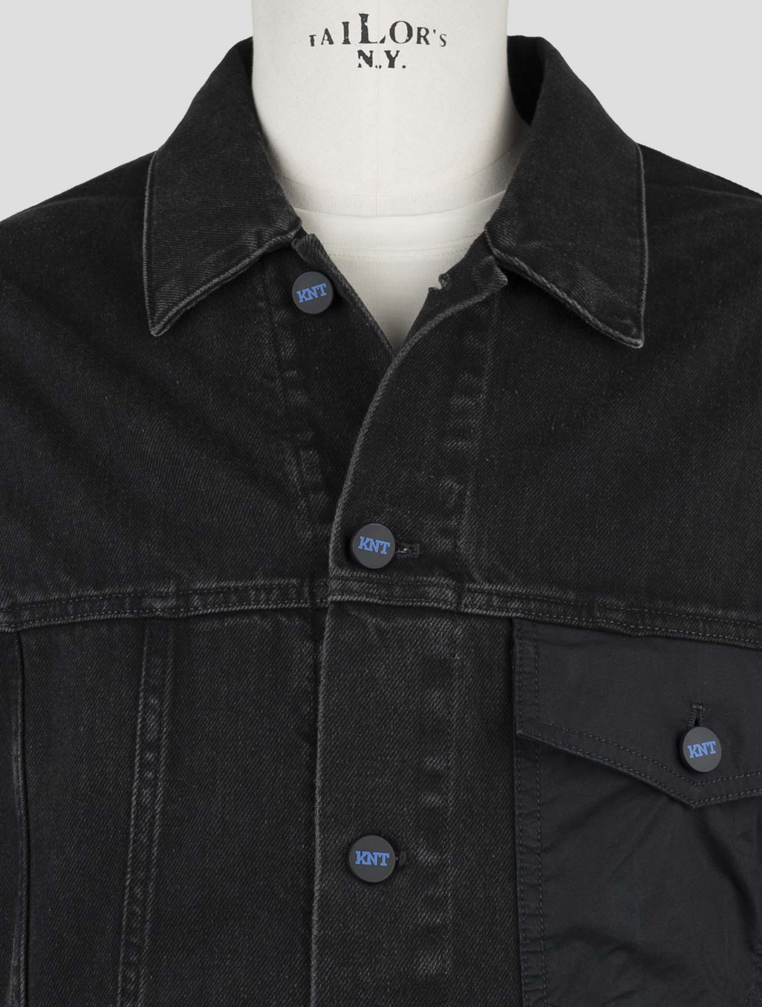 Kiton Knt Black Cotton Ea Coat