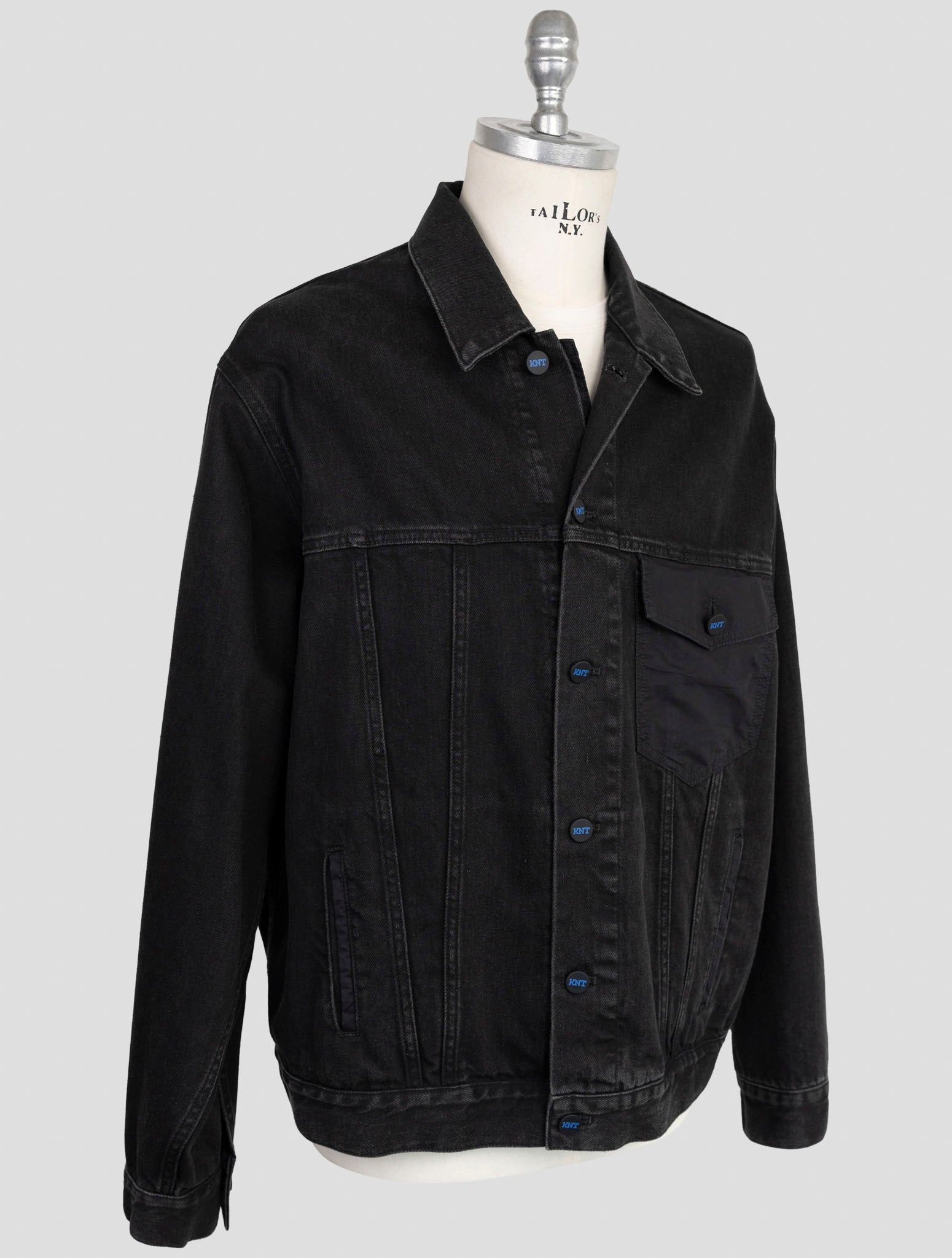 Kiton Knt Black Cotton Ea Coat