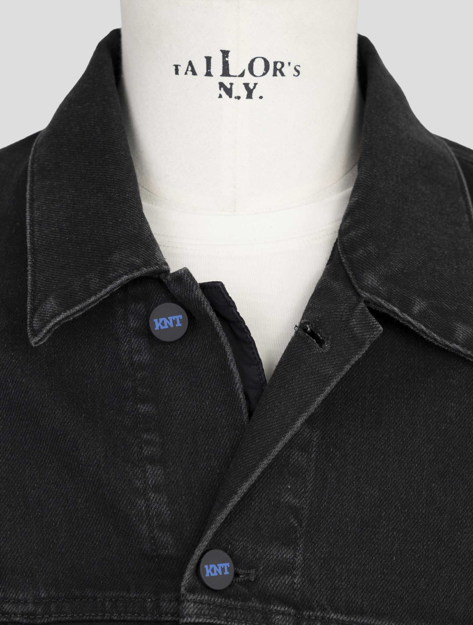 Kiton Knt Black Cotton Ea Coat