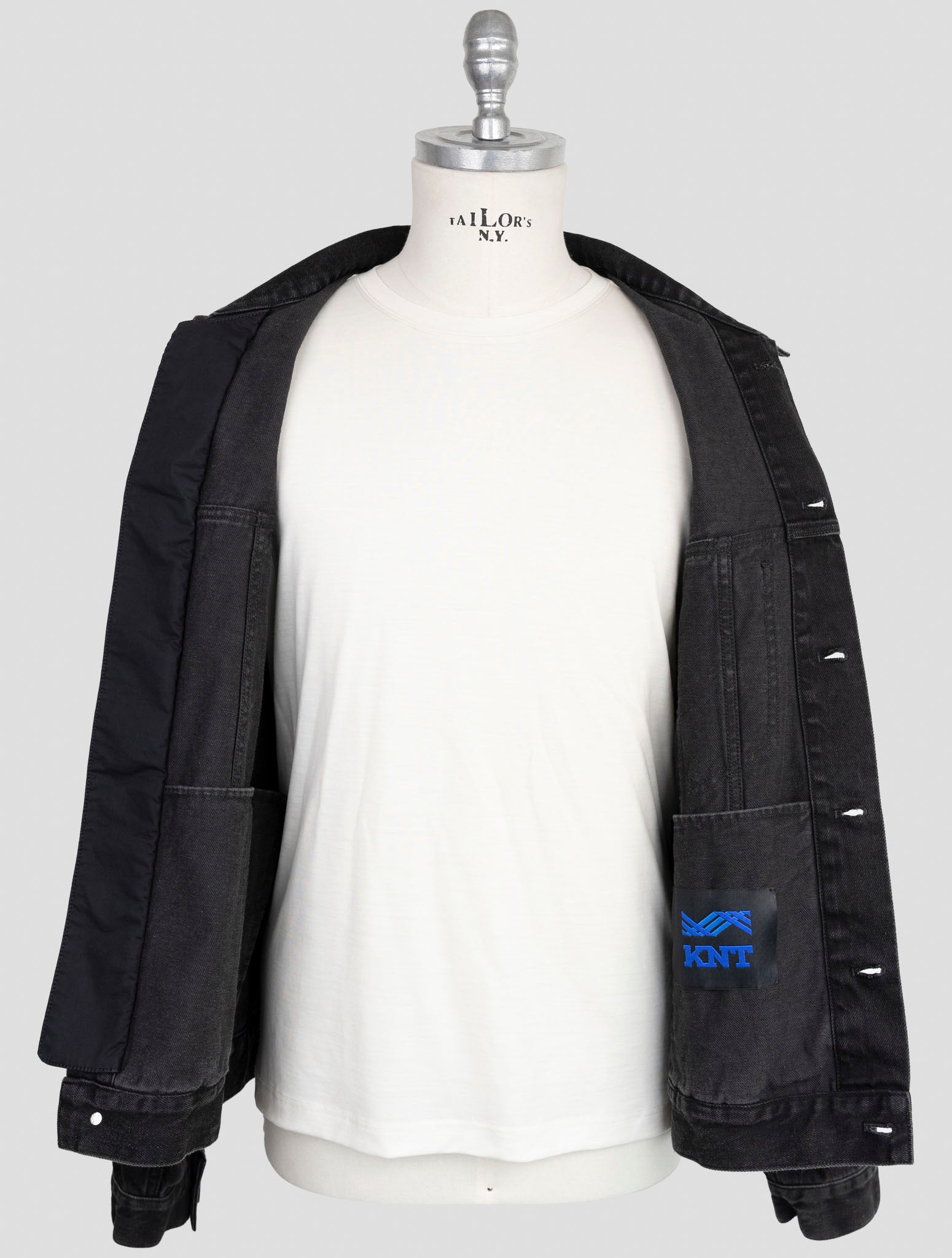 Kiton Knt Black Cotton Ea Coat