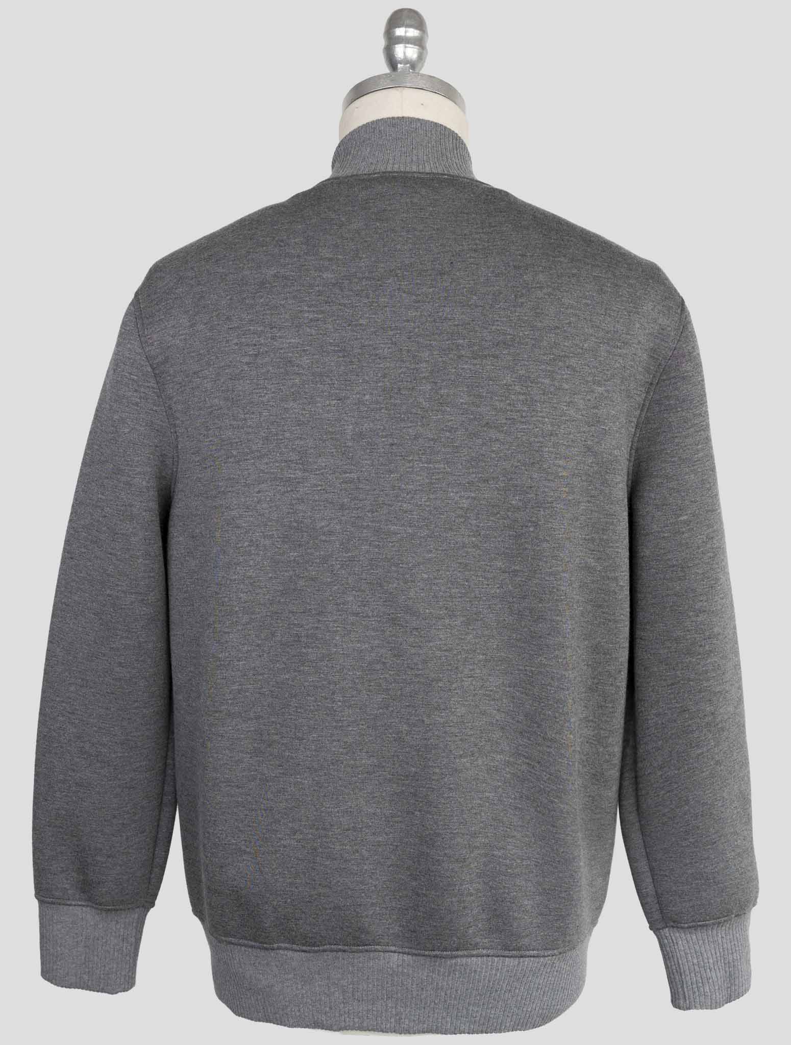Kiton Knt Gray Viscose Ea Coat