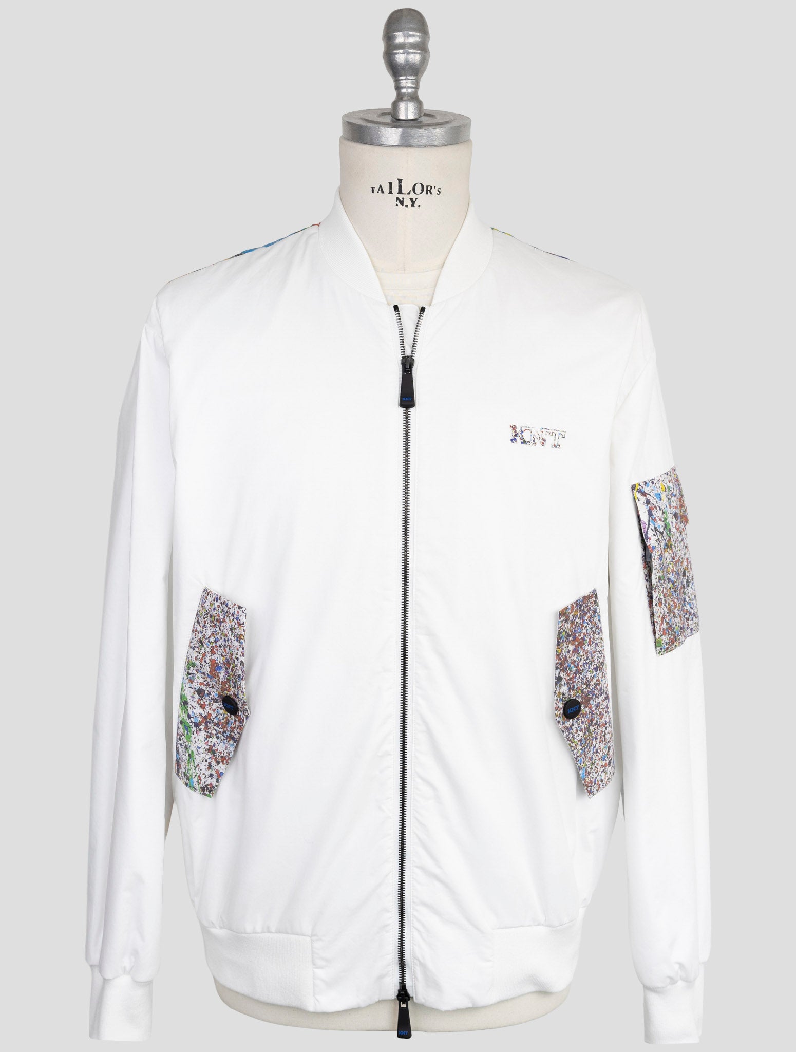 Kiton Knt White Cotton Coat