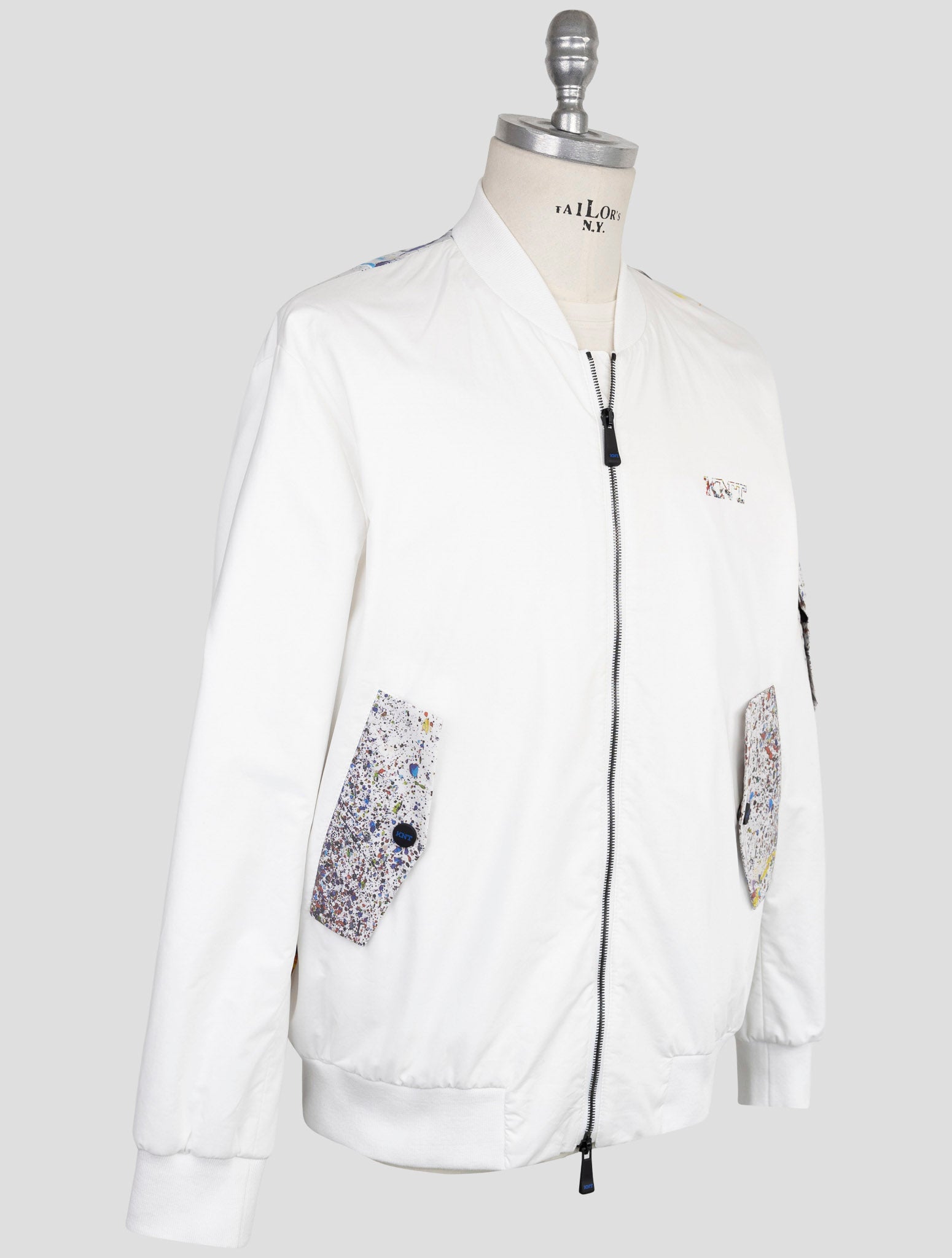 Kiton Knt White Viscose Pa Ea Coat