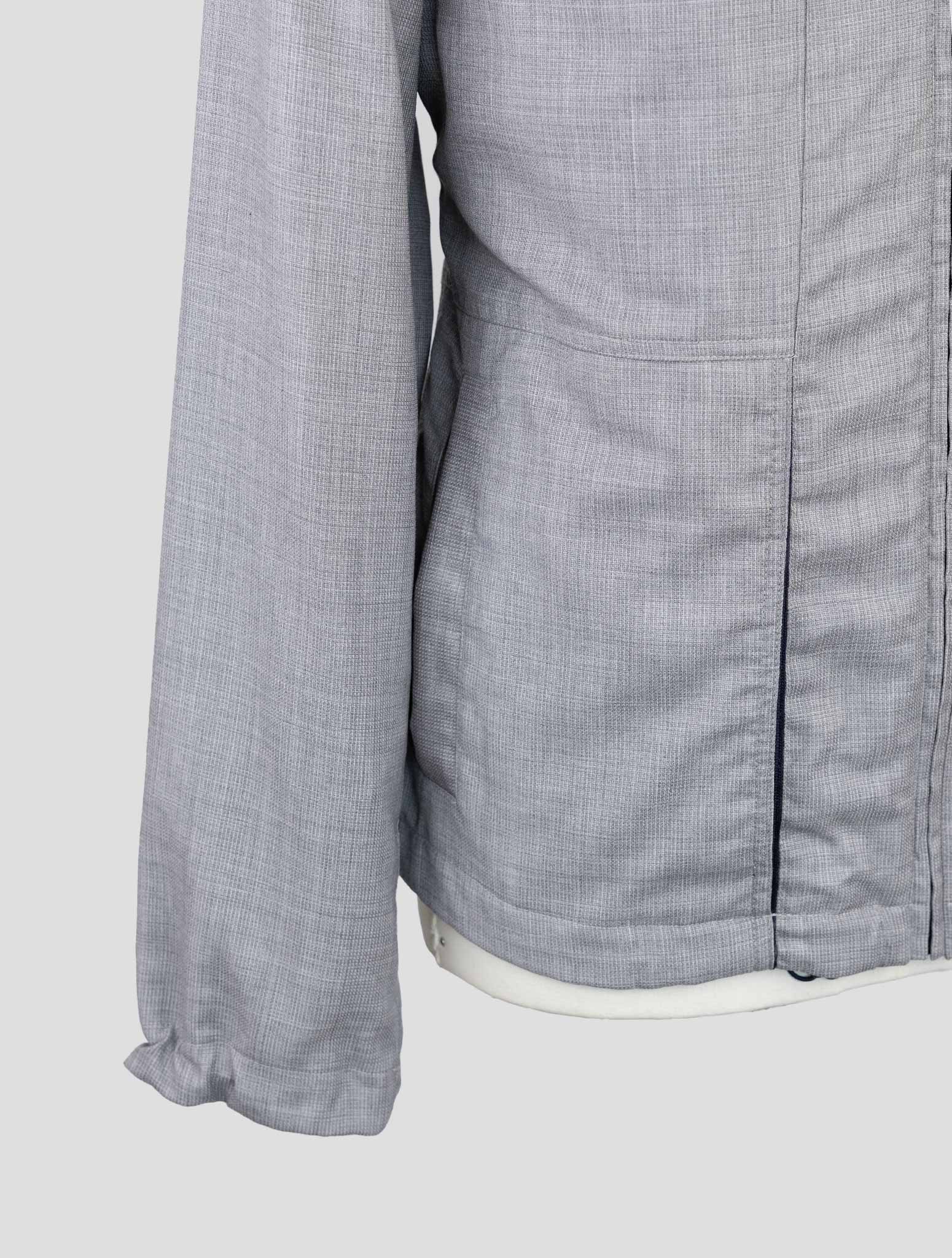Kiton Gray Fleece Wool Pa Coat