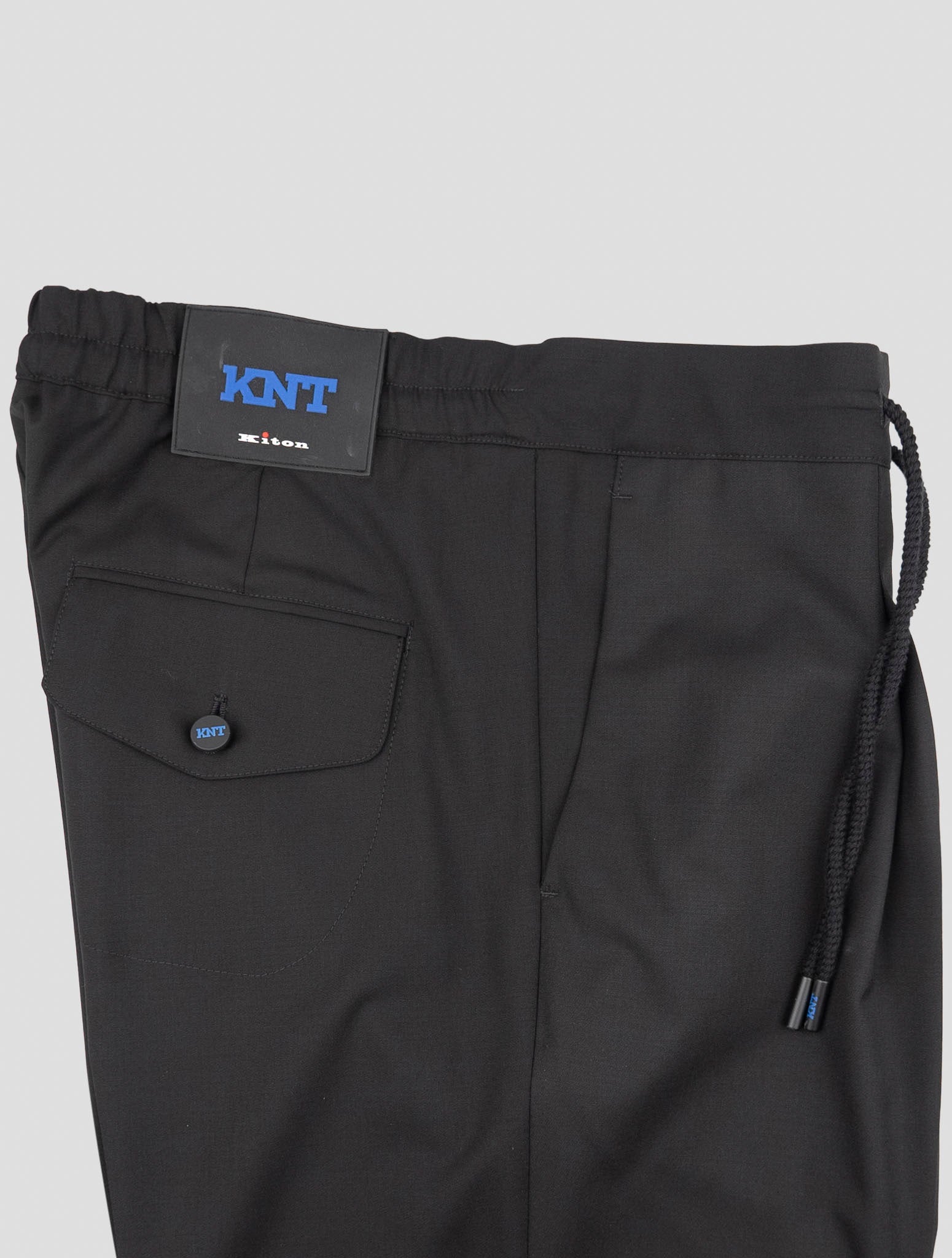 kiton Knt Black Wool Pant
