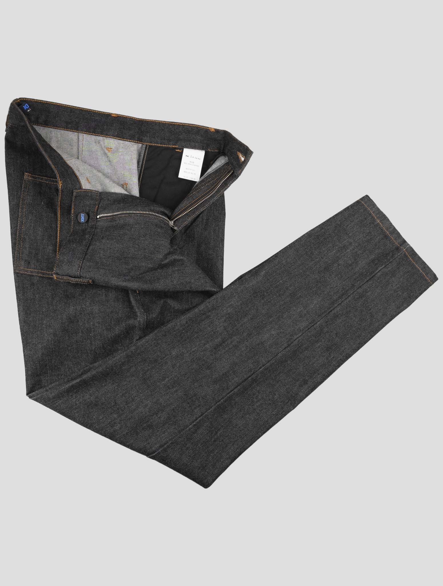 Kiton Knt Dark Gray Cotton Pe Pants