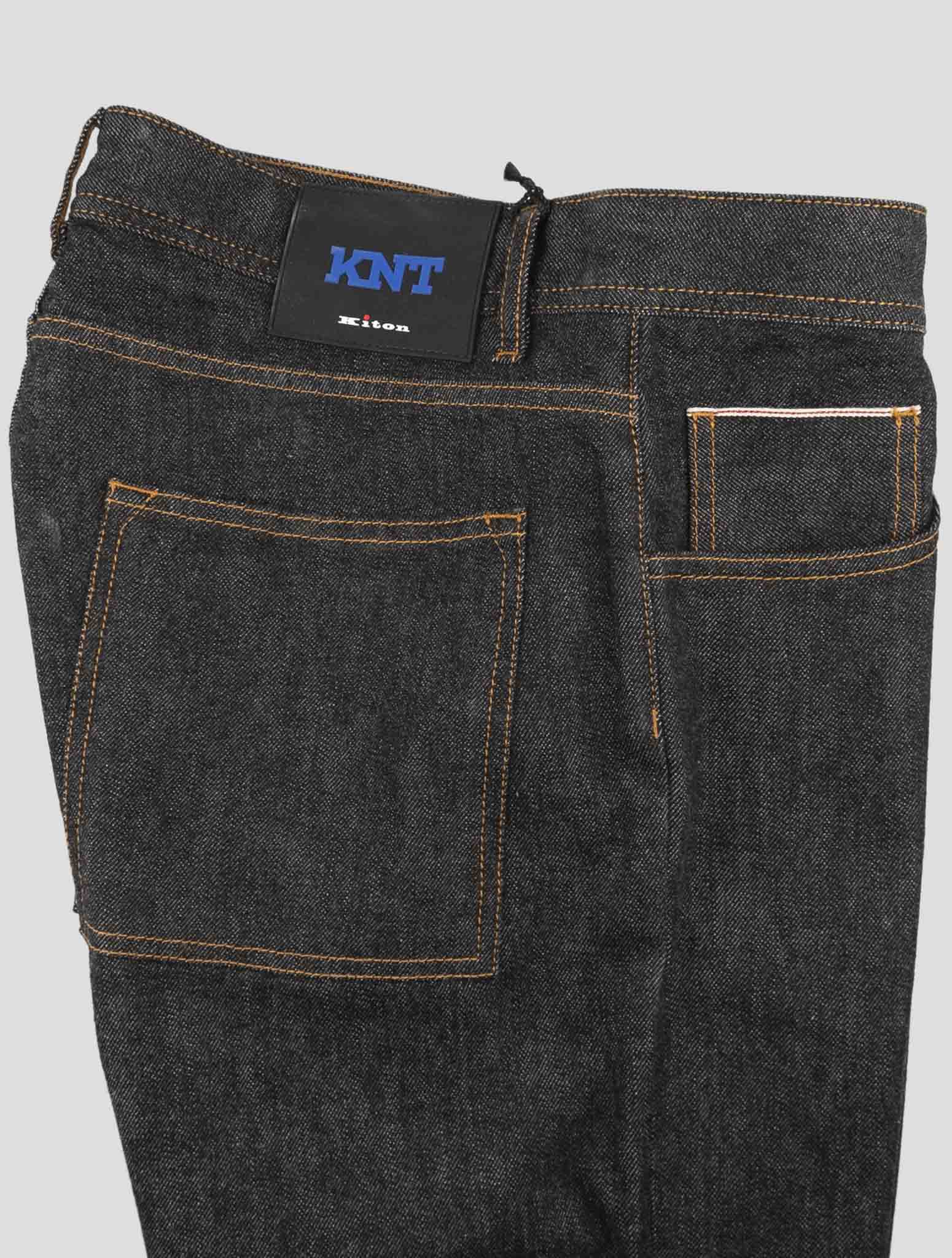 Kiton Knt Dark Gray Cotton Pe Pants