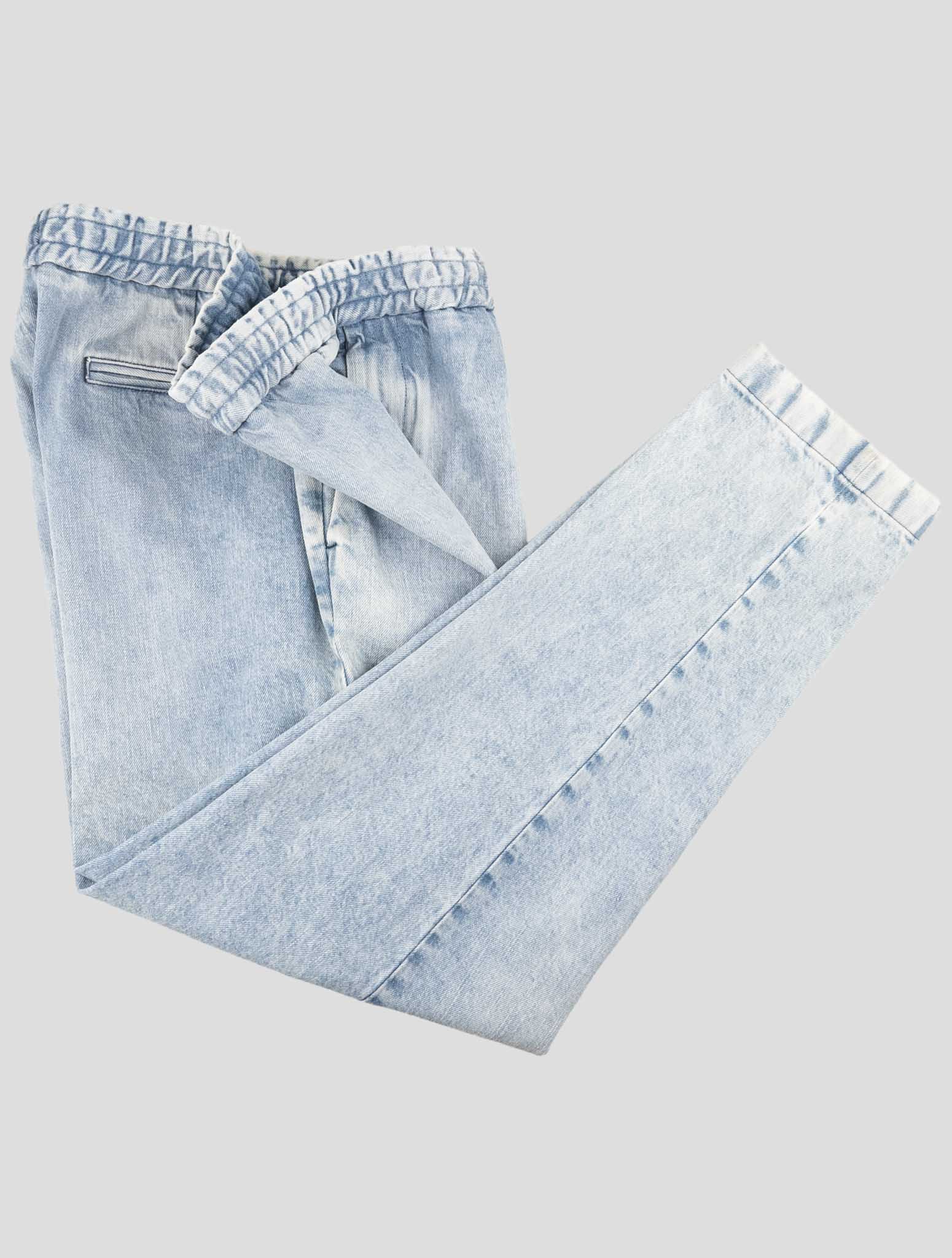 Kiton Knt Light Blue Cotton Ea Pants