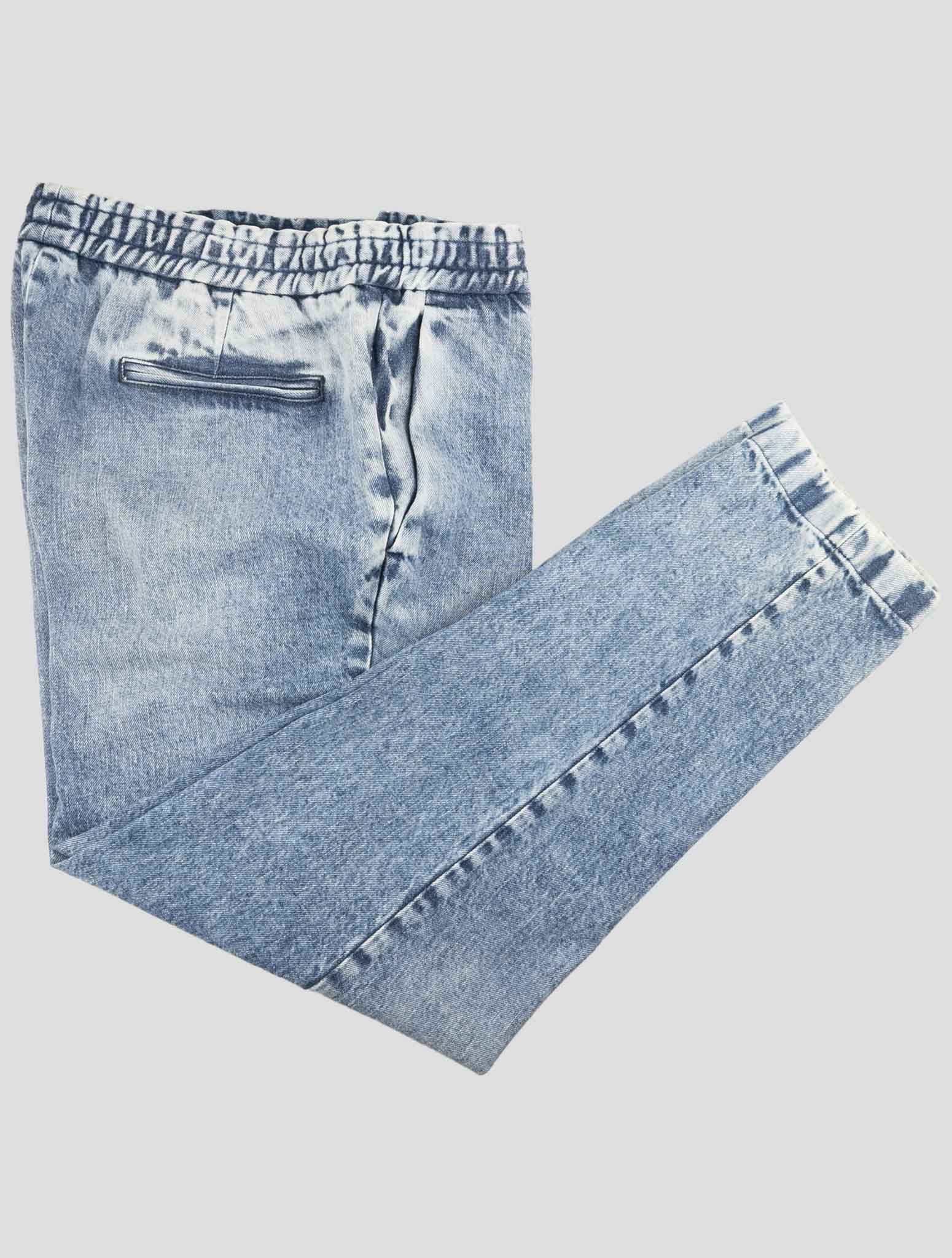 Kiton Knt Light Blue Cotton Ea Pants