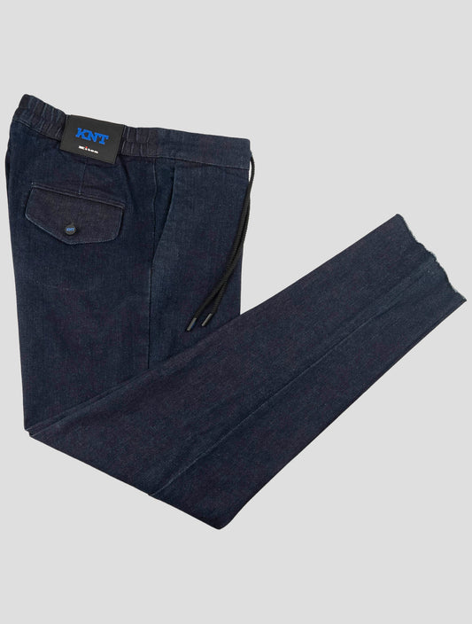Kiton Knt Blue Cotton Cashmere Ea Pants