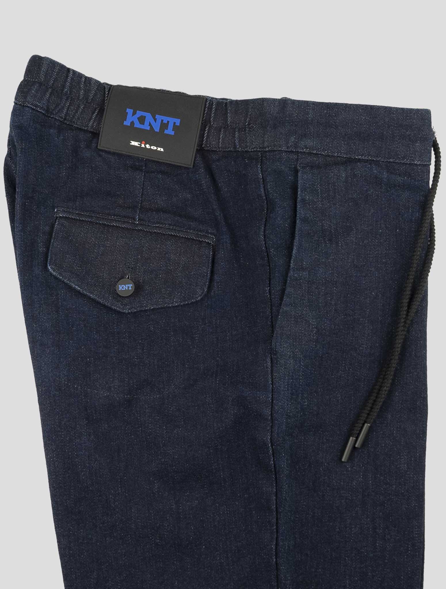 Kiton Knt Blue Cotton Cashmere Ea Pants