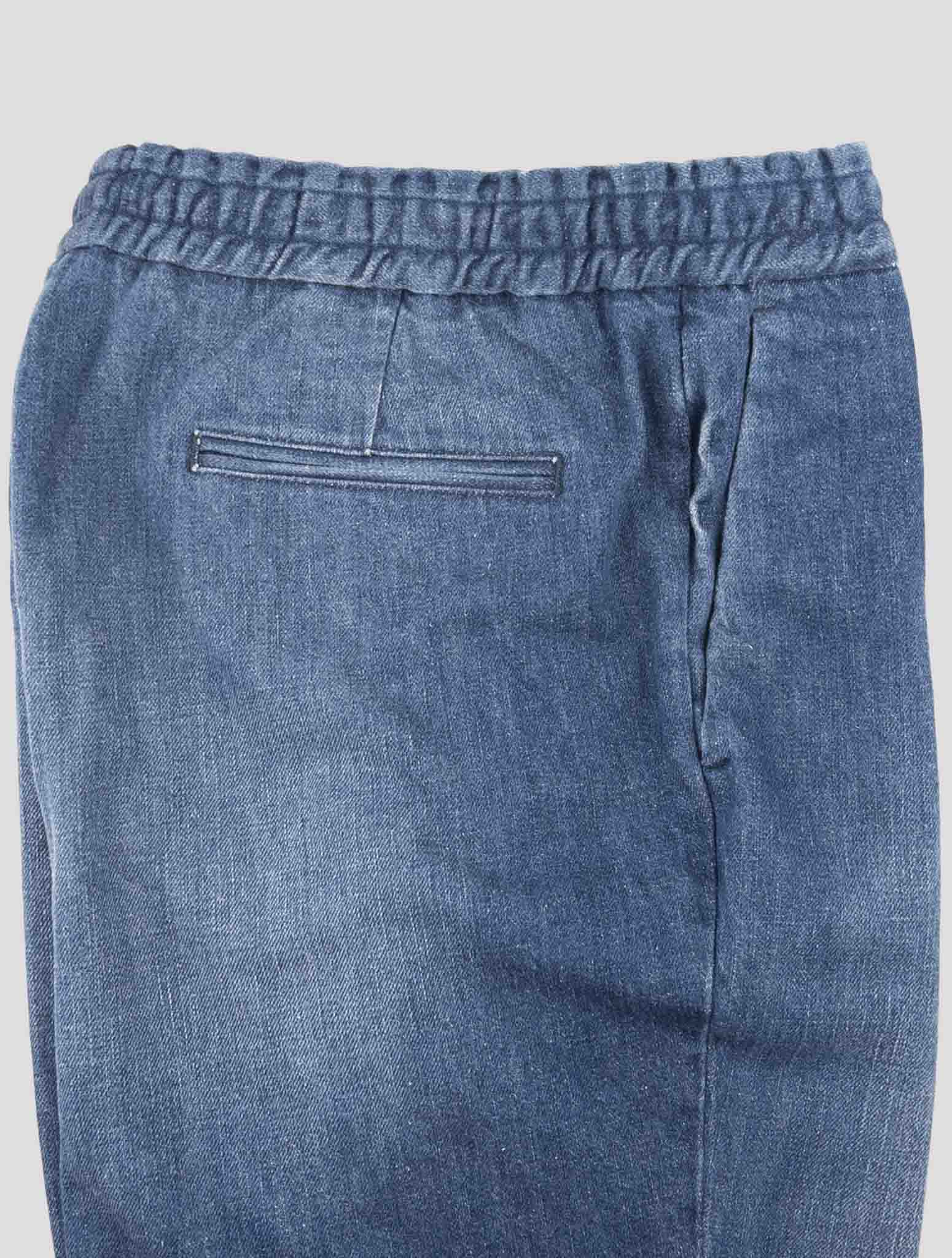 Kiton Knt Blue Cotton Ea Pants