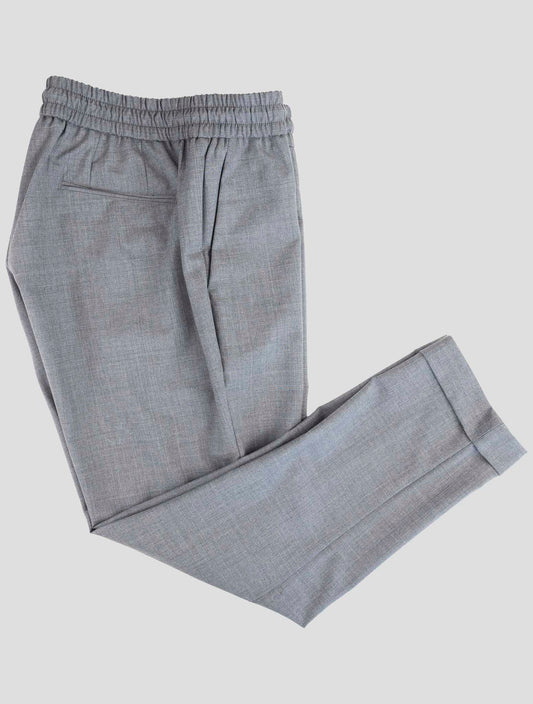 Kiton Knt Gray Virgin Wool Pants