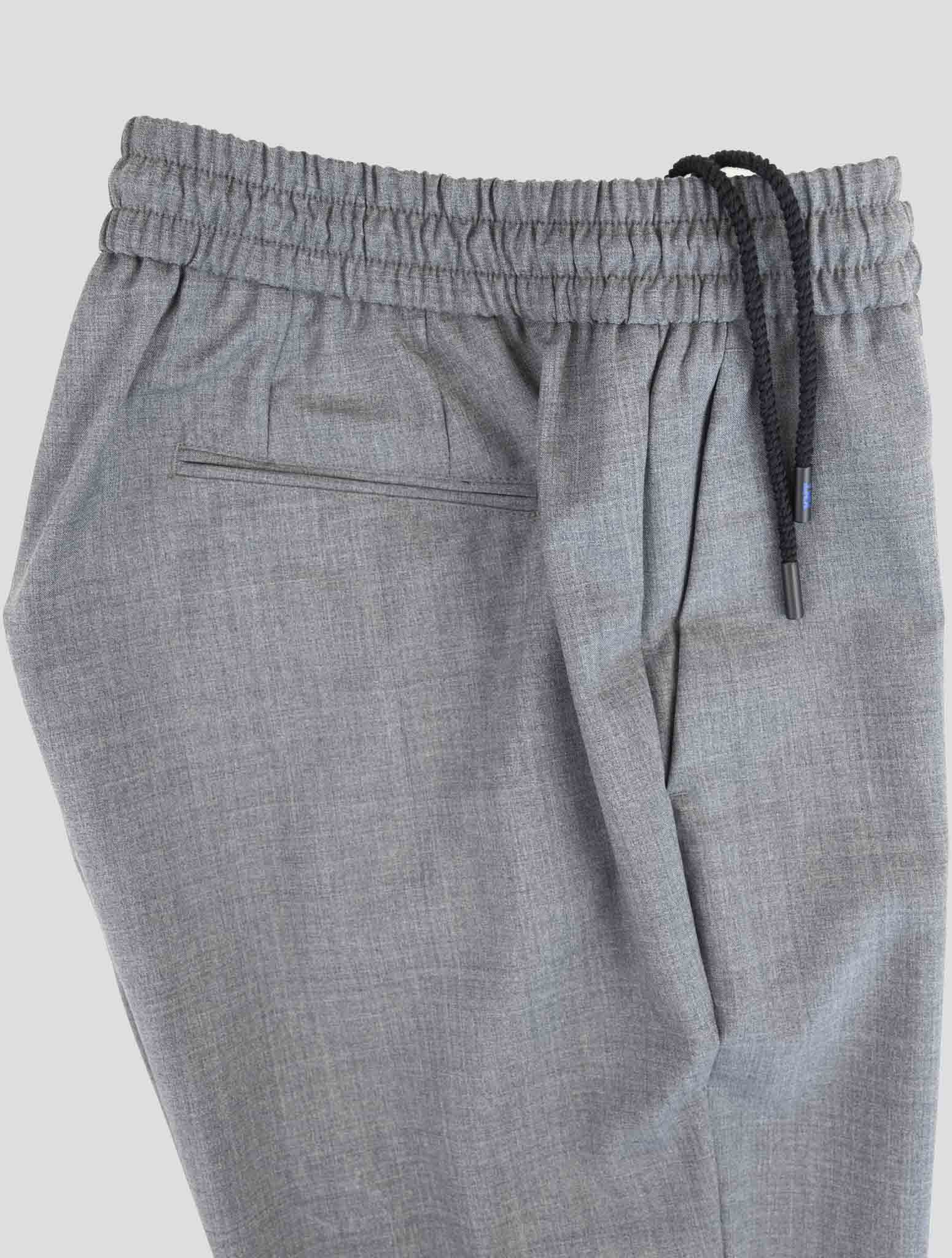 Kiton Knt Gray Virgin Wool Pants