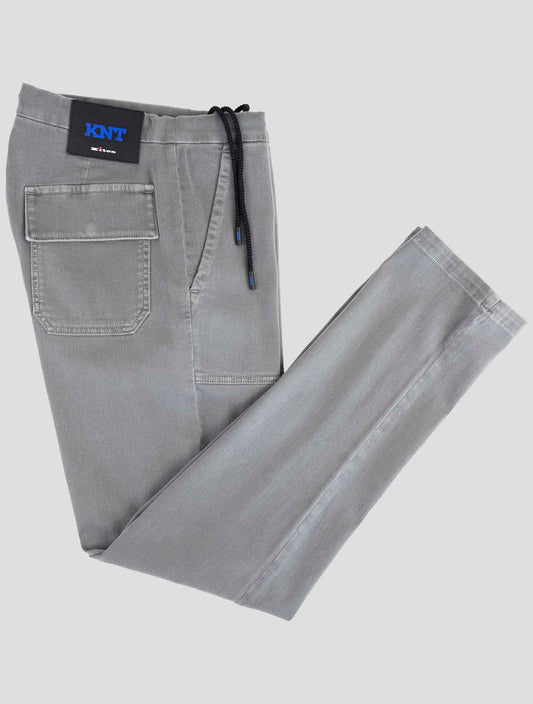 Kiton Knt Gray Cotton Cashmere Ea Pants
