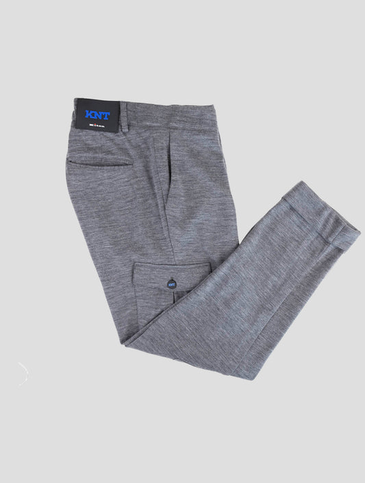 Kiton Knt Gray Virgin Wool Cashmere Pants