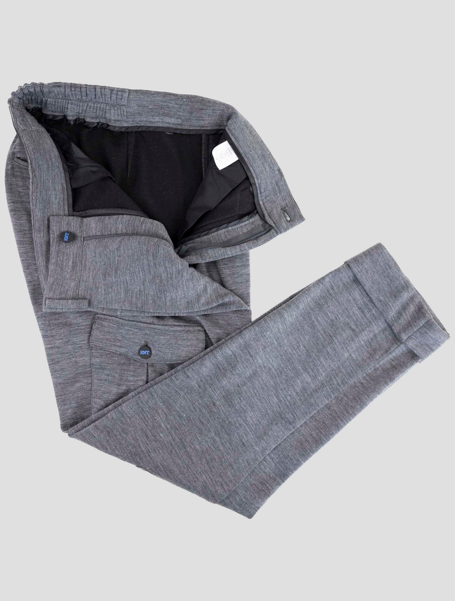 Kiton Knt Gray Virgin Wool Cashmere Pants