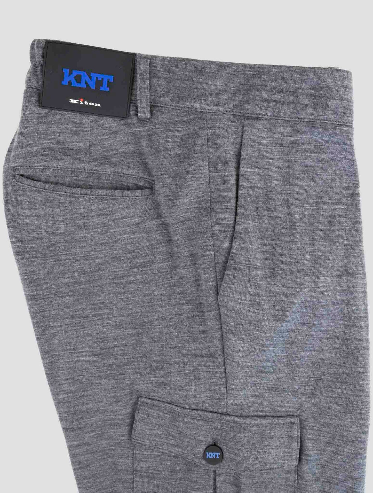 Kiton Knt Gray Virgin Wool Cashmere Pants