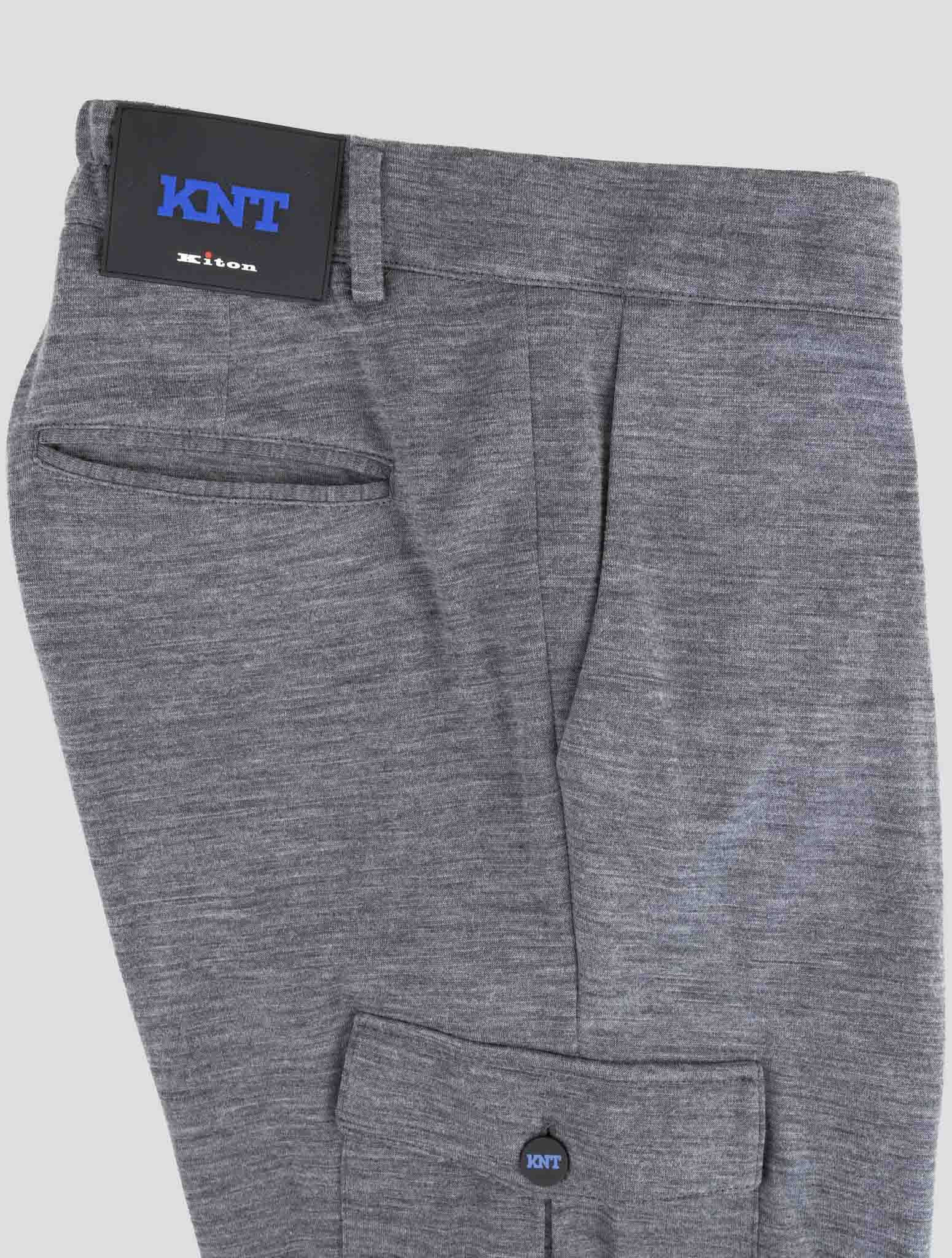 Kiton Knt Gray Virgin Wool Cashmere Pants
