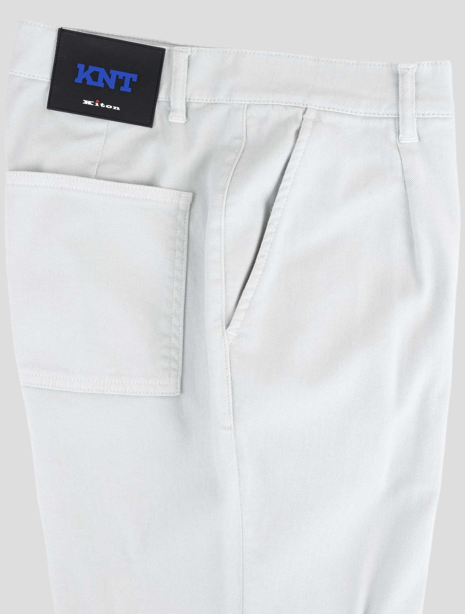Kiton Knt Light Gray Cotton Ea Pants