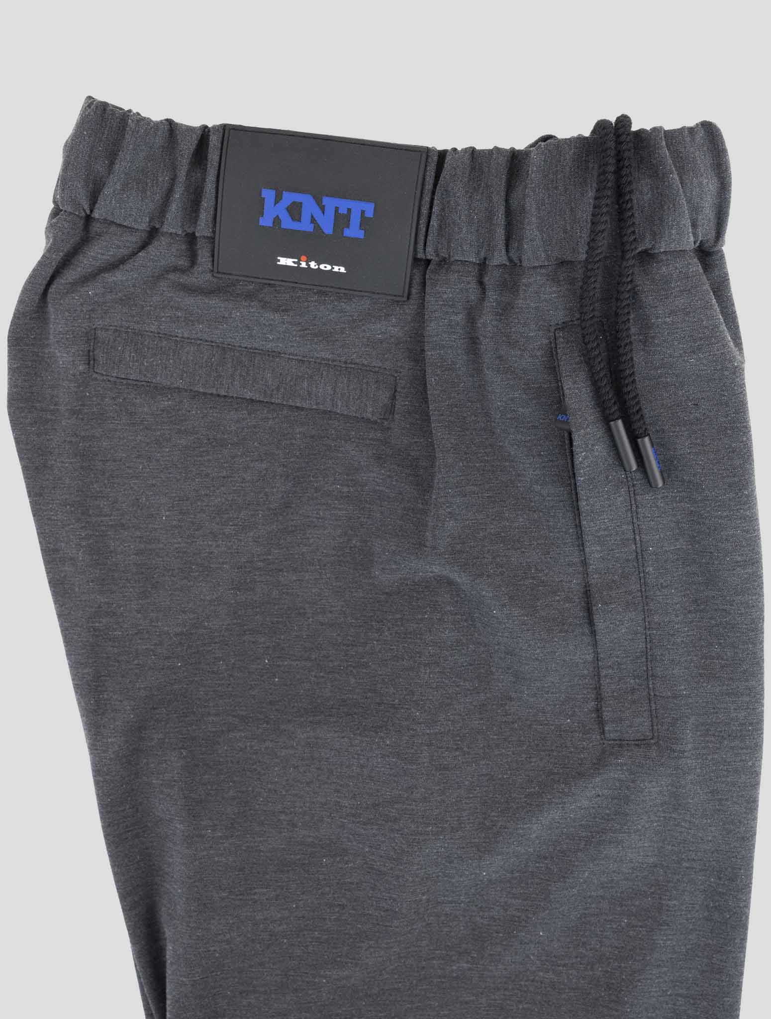 Kiton Knt Gray Cotton Pl Ea Pants