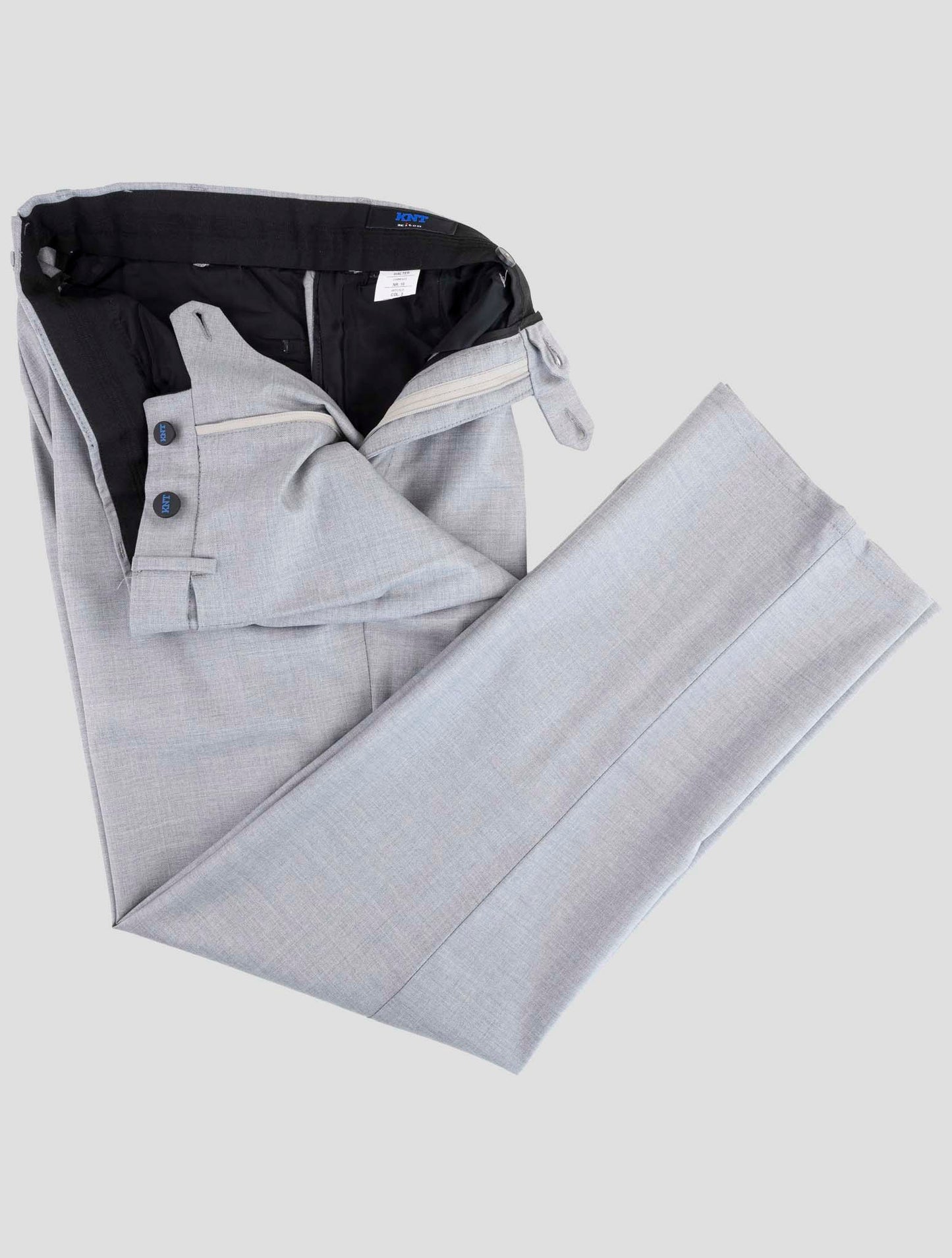 Kiton Knt Gray Virgin Wool Pants