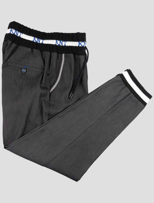 Kiton Knt Dark Gray Cotton Pl Ea Pants
