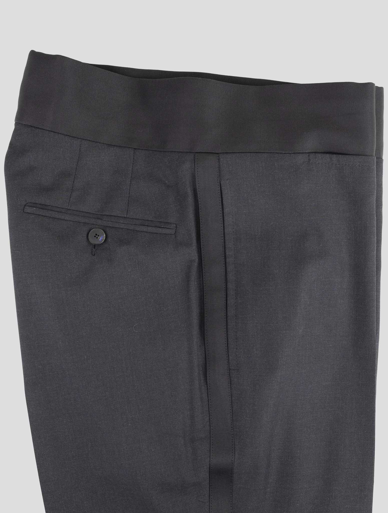 Kiton Knt Gray Wool Dress Pants