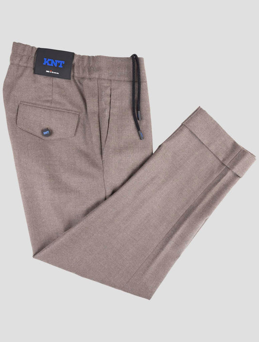 Kiton Knt Brown Virgin Wool Ea Pants
