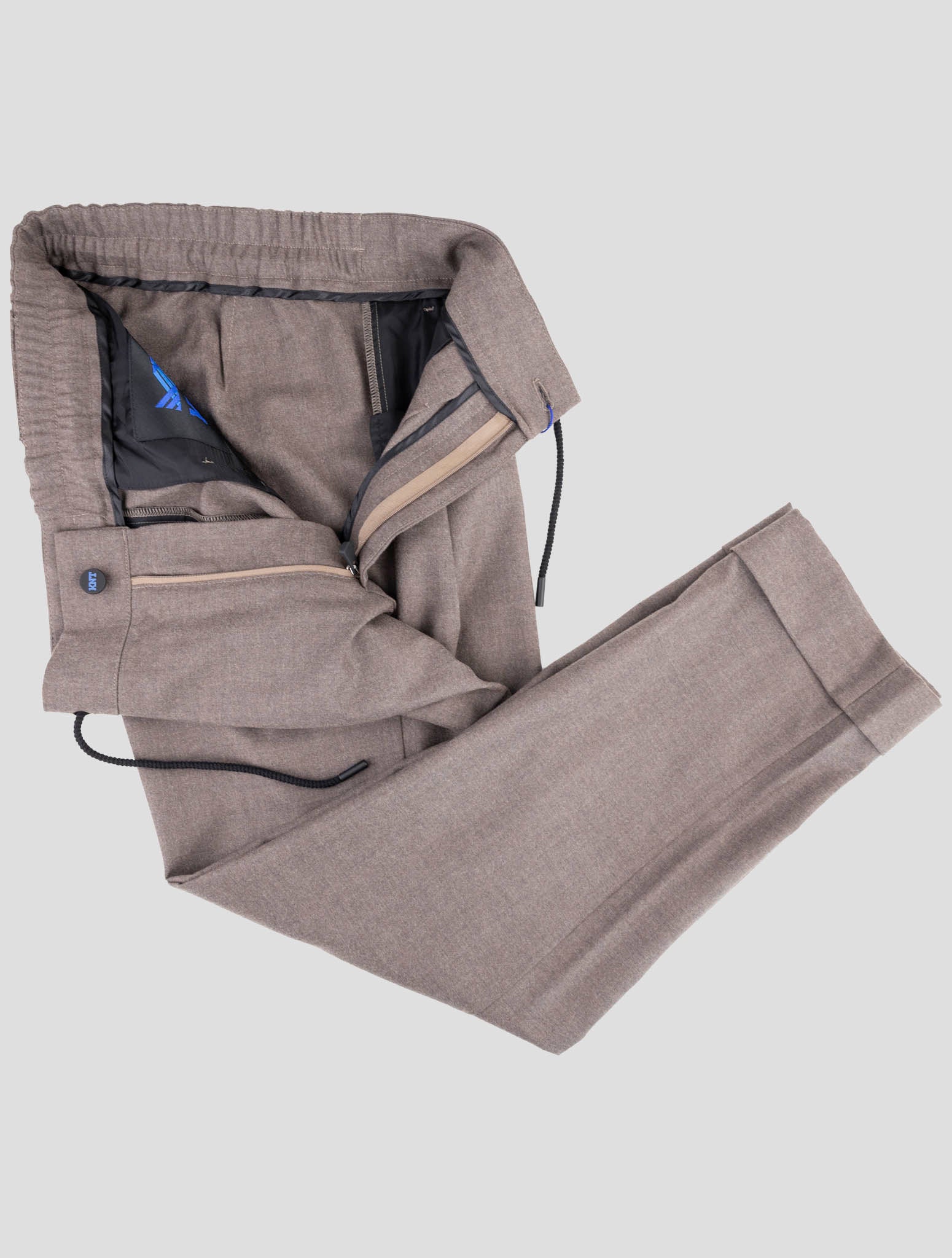 Kiton Knt Brown Virgin Wool Ea Pants