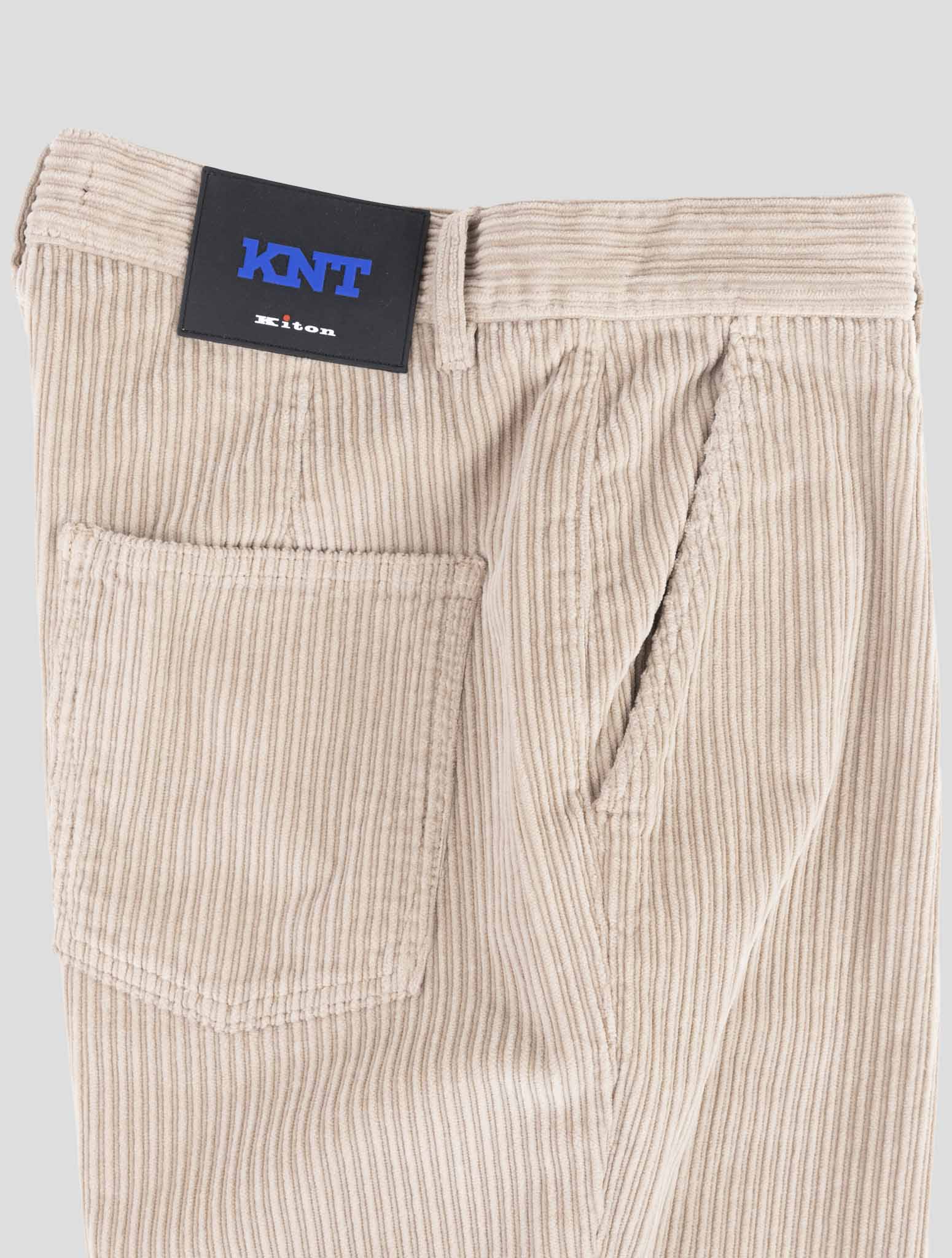 Kiton Knt Brown Cotton Ea Velvet Pants