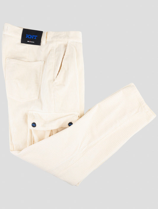 Kiton Knt White Cotton Ea Cargo Pants