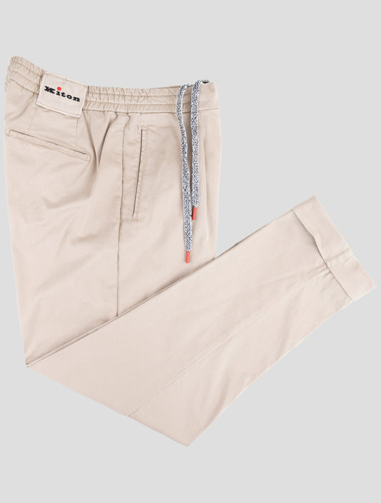 Kiton Knt Beige Cotton Ea Pants