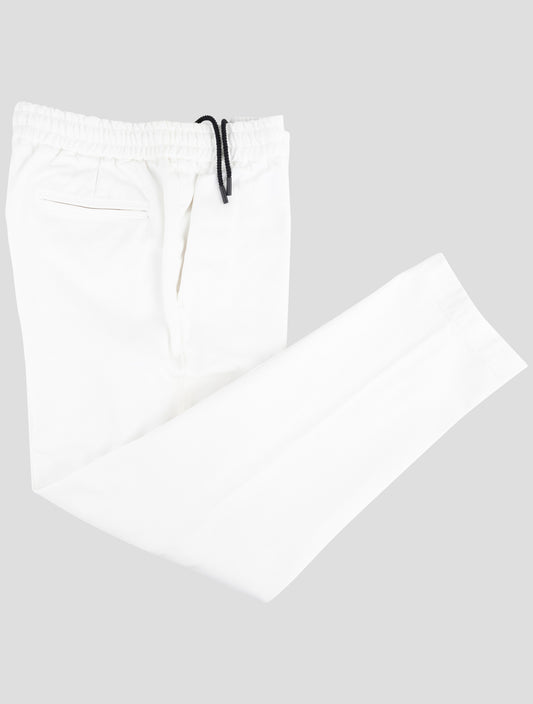 Kiton Knt White Cotton Ea Pants