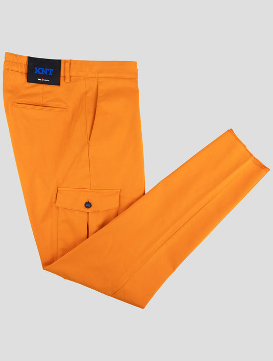 Kiton Knt Orange Cotton Lyovell Ea Cargo Pants