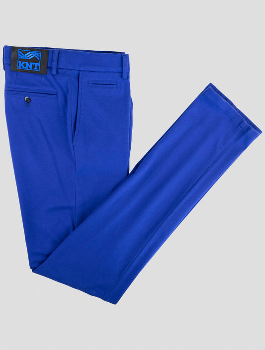 Kiton Knt Blue Cotton Pants