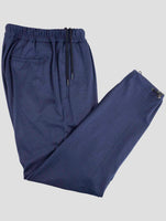 Kiton Knt Blue Wool Pants