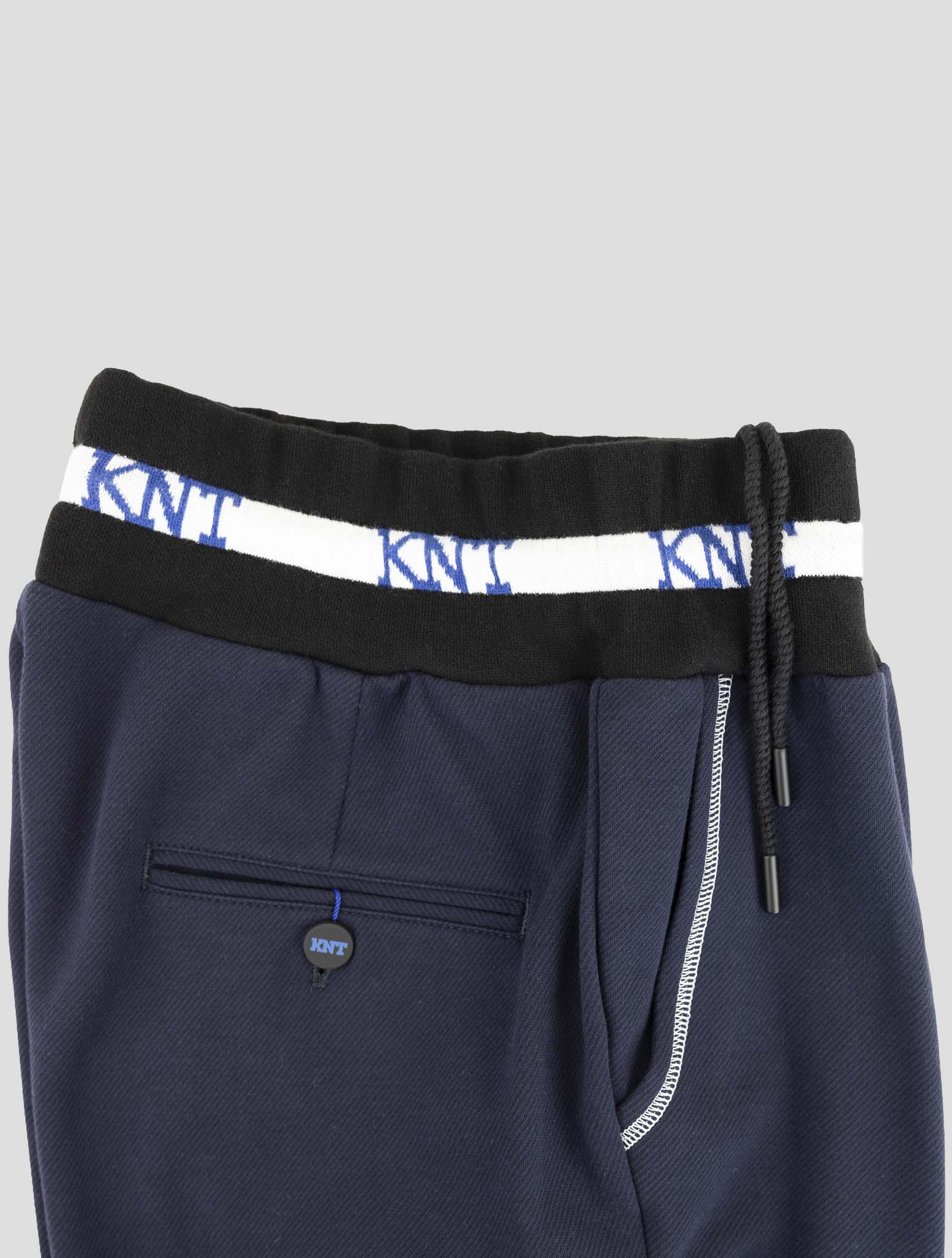Kiton Knt Blue Cotton Pants