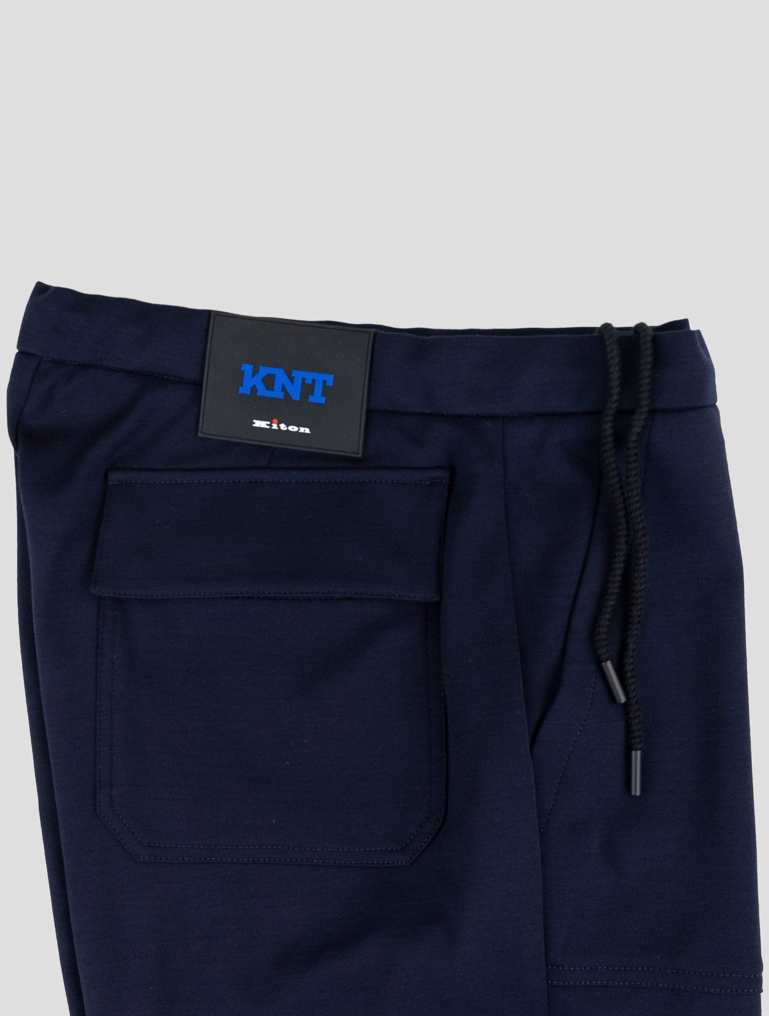 Kiton Knt Blue Virgin Wool Cargo Pants