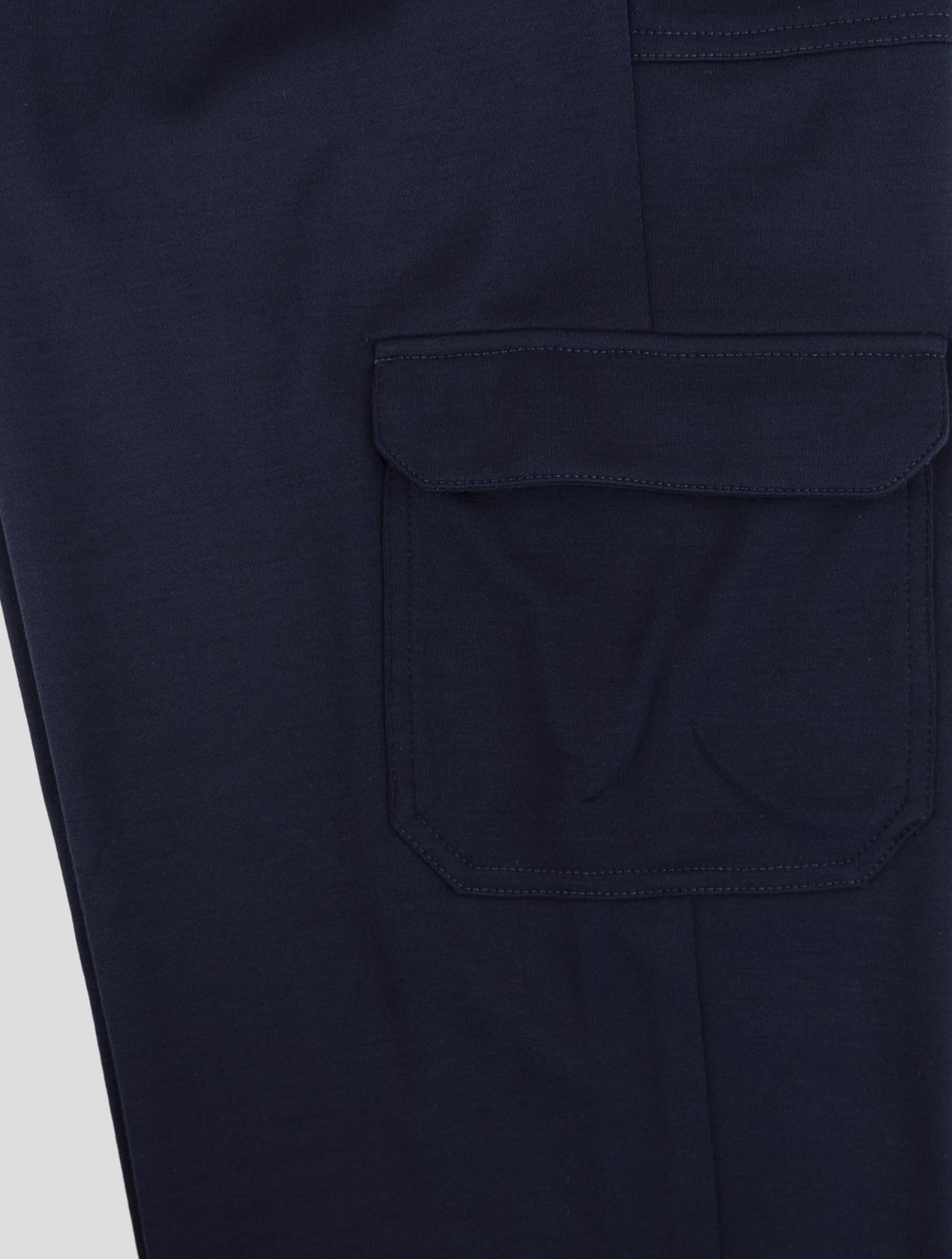Kiton Knt Blue Virgin Wool Cargo Pants