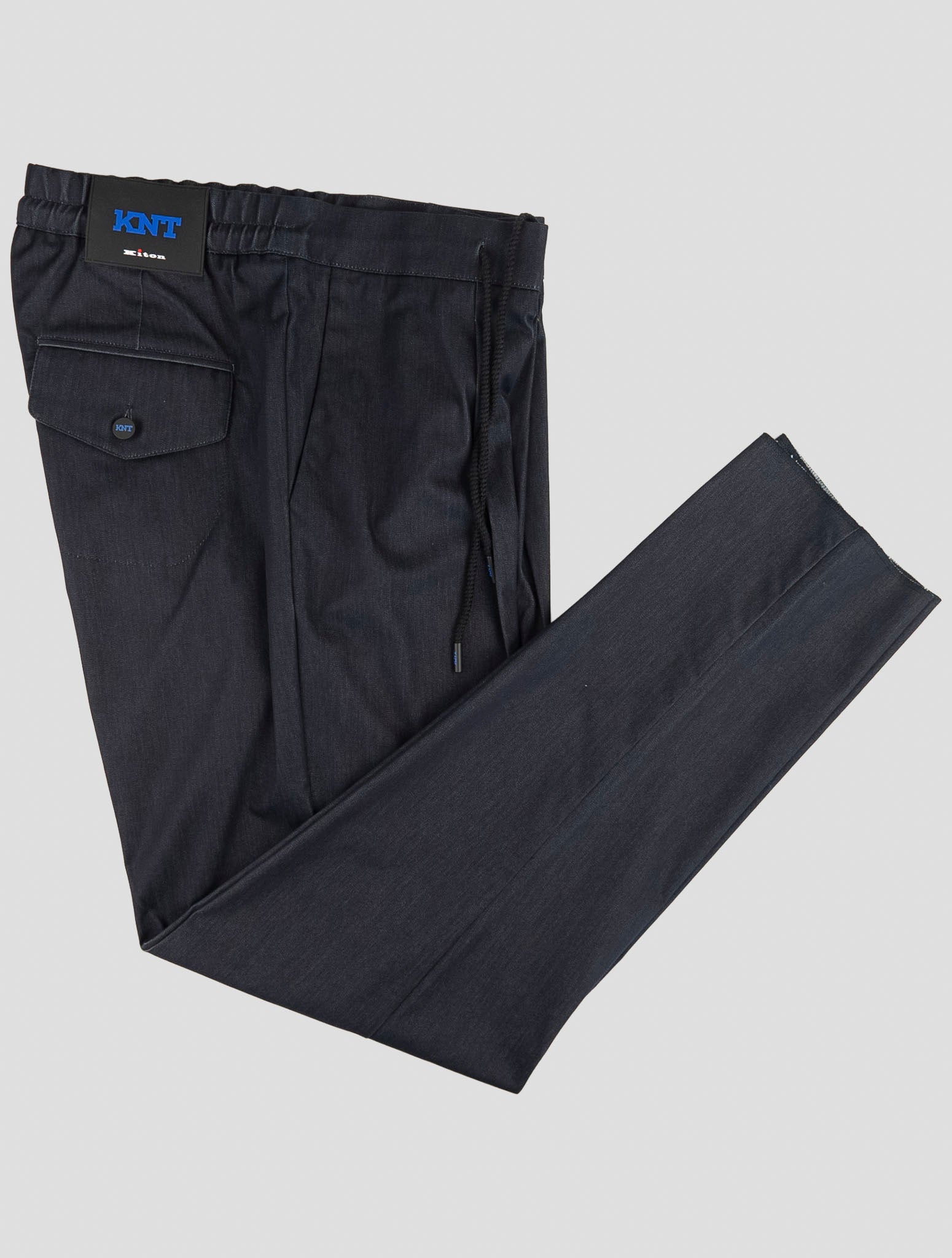 Kiton Knt Blue Cotton Pa Ea Pants