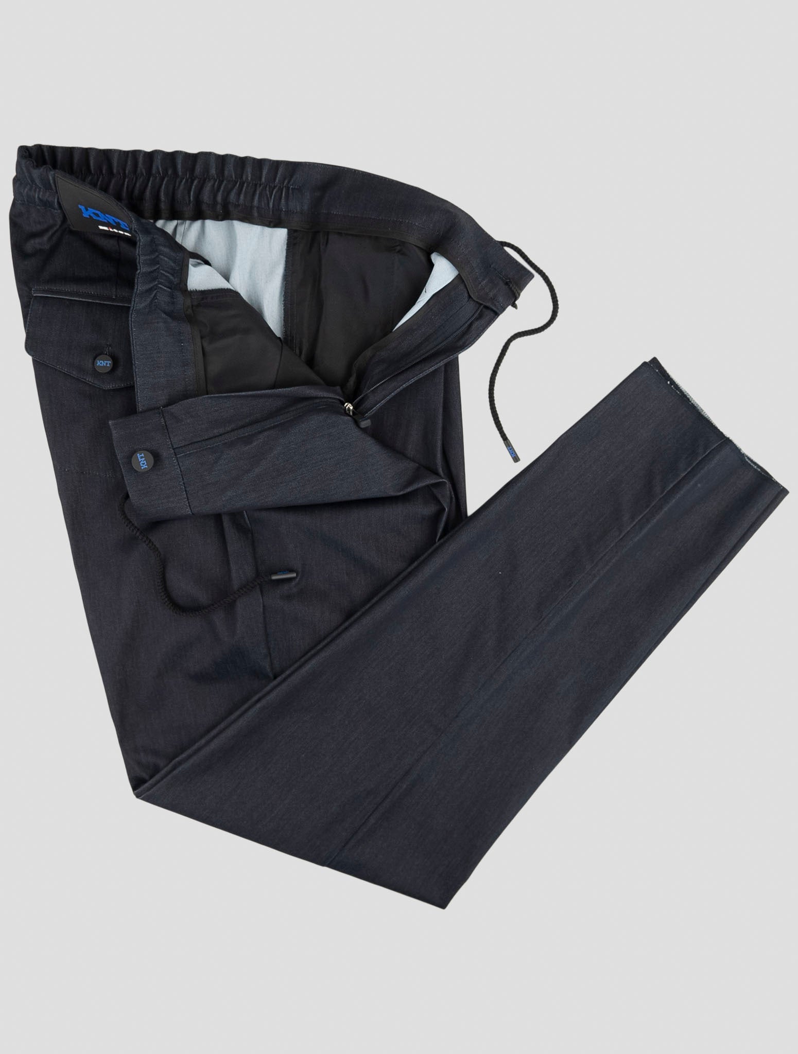 Kiton Knt Blue Cotton Pa Ea Pants